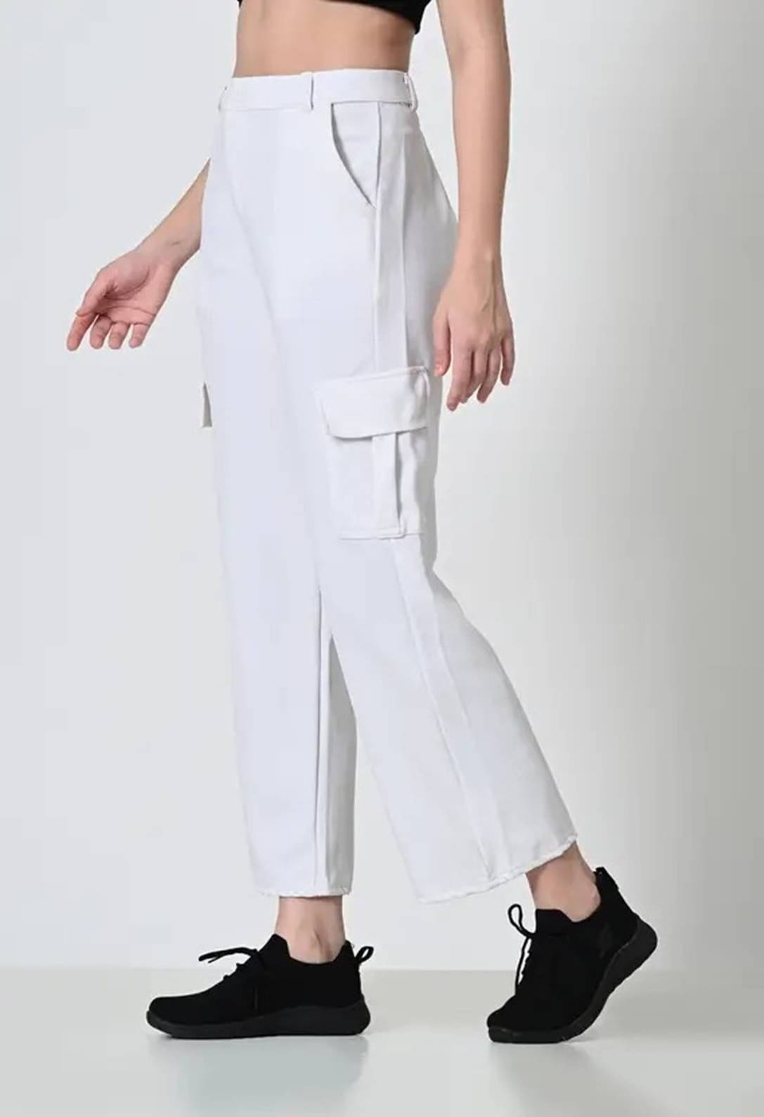     			True Westies Women Lycra Casual Trousers ( White )