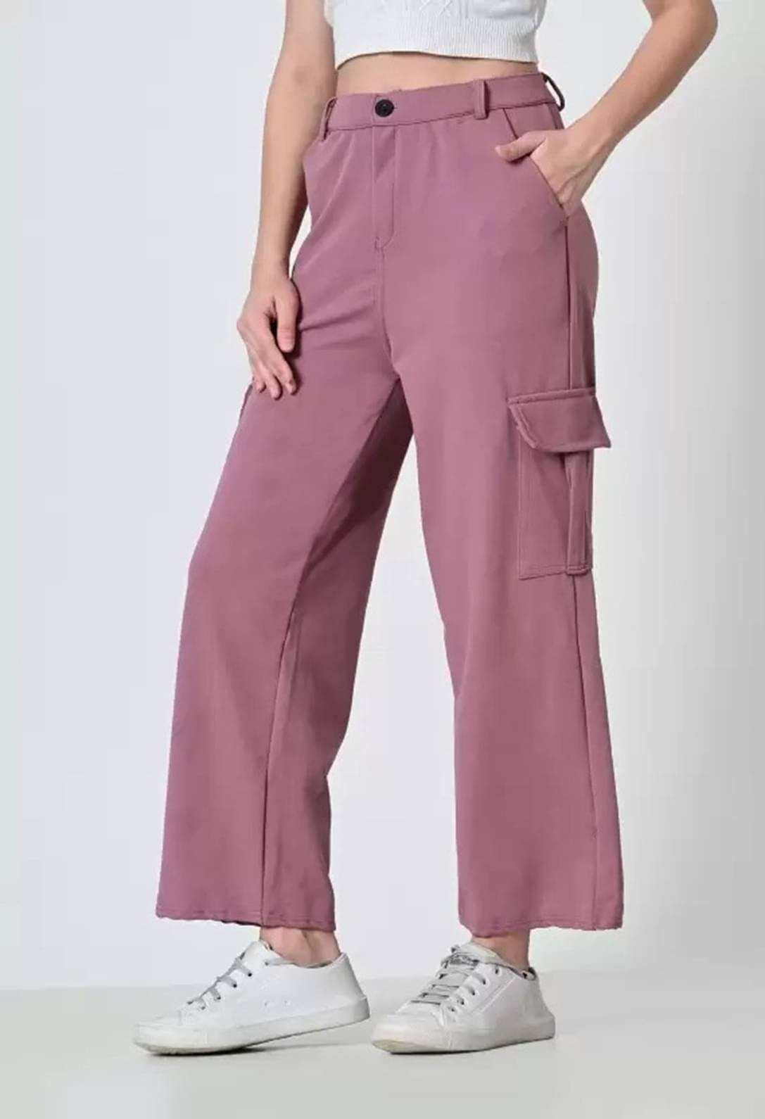     			True Westies Women Lycra Casual Trousers ( Pink )