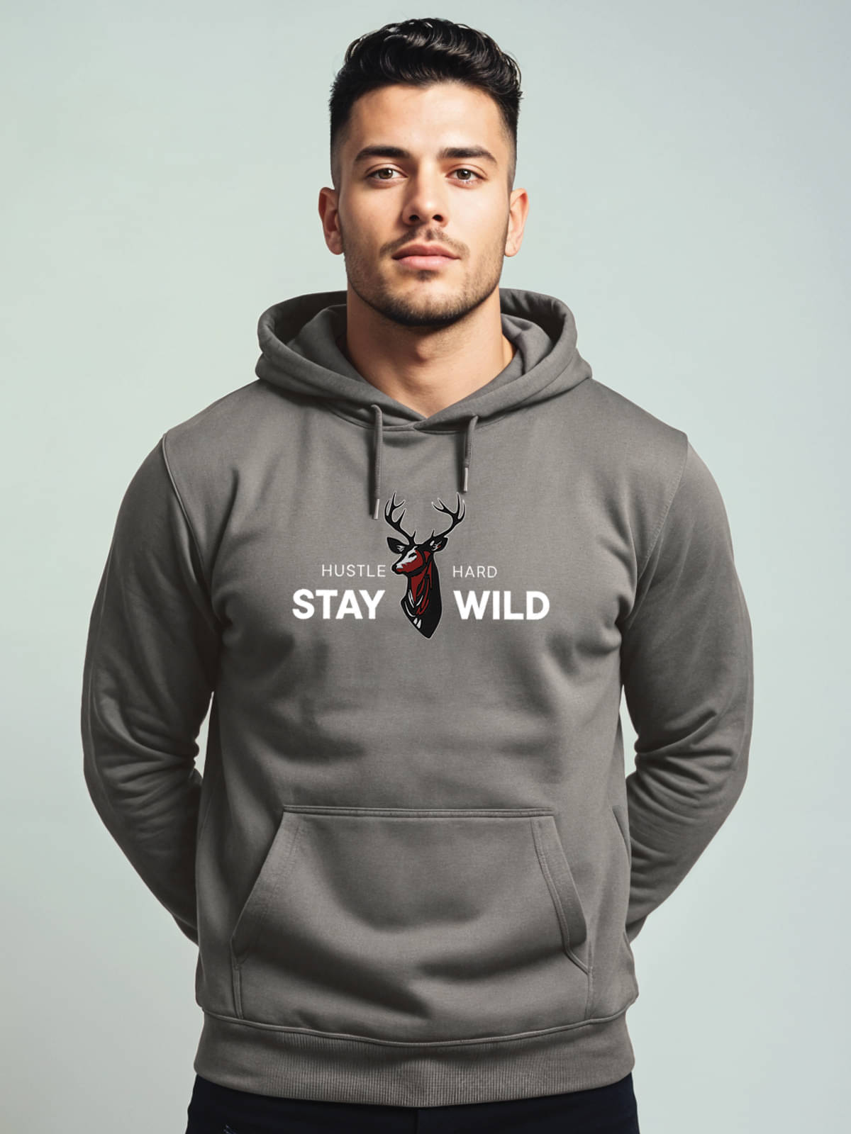     			Adro Fleece Hooded Men's Sweatshirt - Dark Grey ( Pack of 1 )