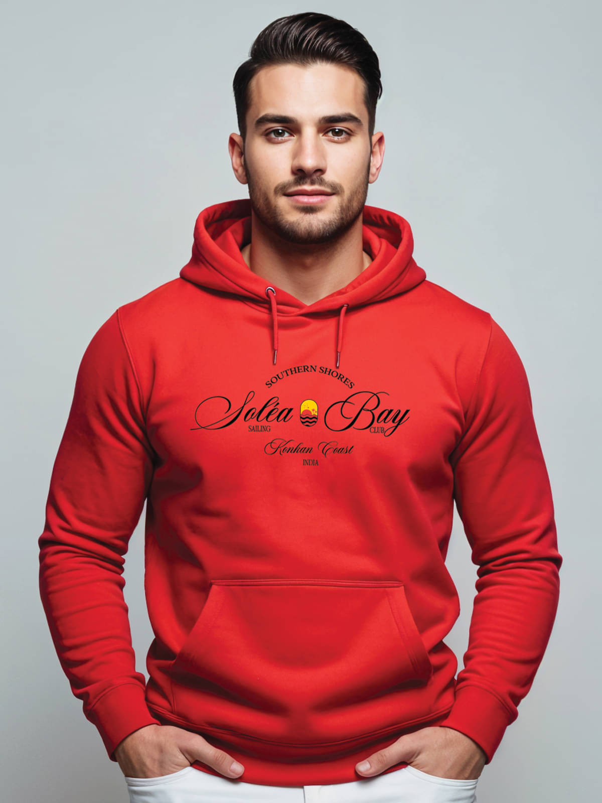     			Adro Fleece Hooded Men's Sweatshirt - Red ( Pack of 1 )