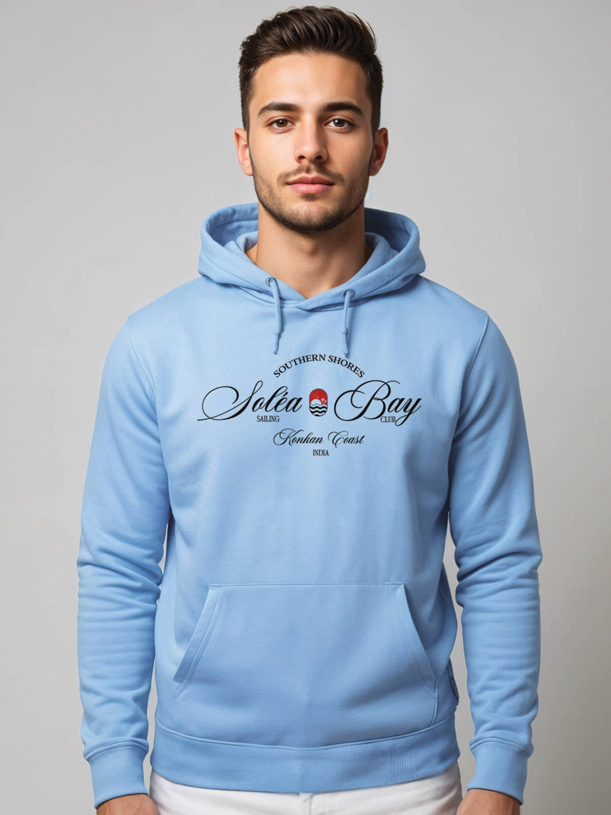     			Adro Fleece Hooded Men's Sweatshirt - Light Blue ( Pack of 1 )