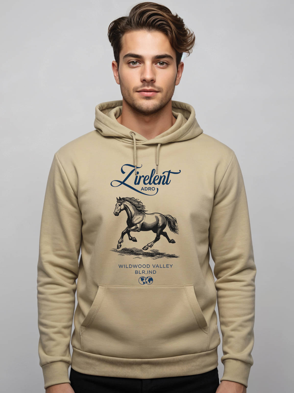 Adro Fleece Hooded Men's Sweatshirt - Beige ( Pack of 1 ) Adro Fleece Hooded Men's Sweatshirt - Beige ( Pack of 1 )