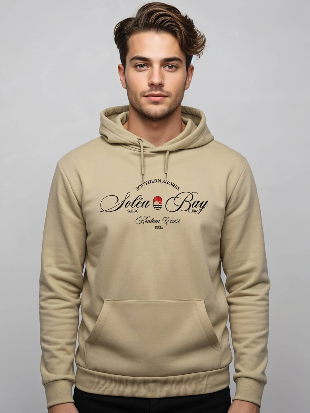     			Adro Fleece Hooded Men's Sweatshirt - Beige ( Pack of 1 )