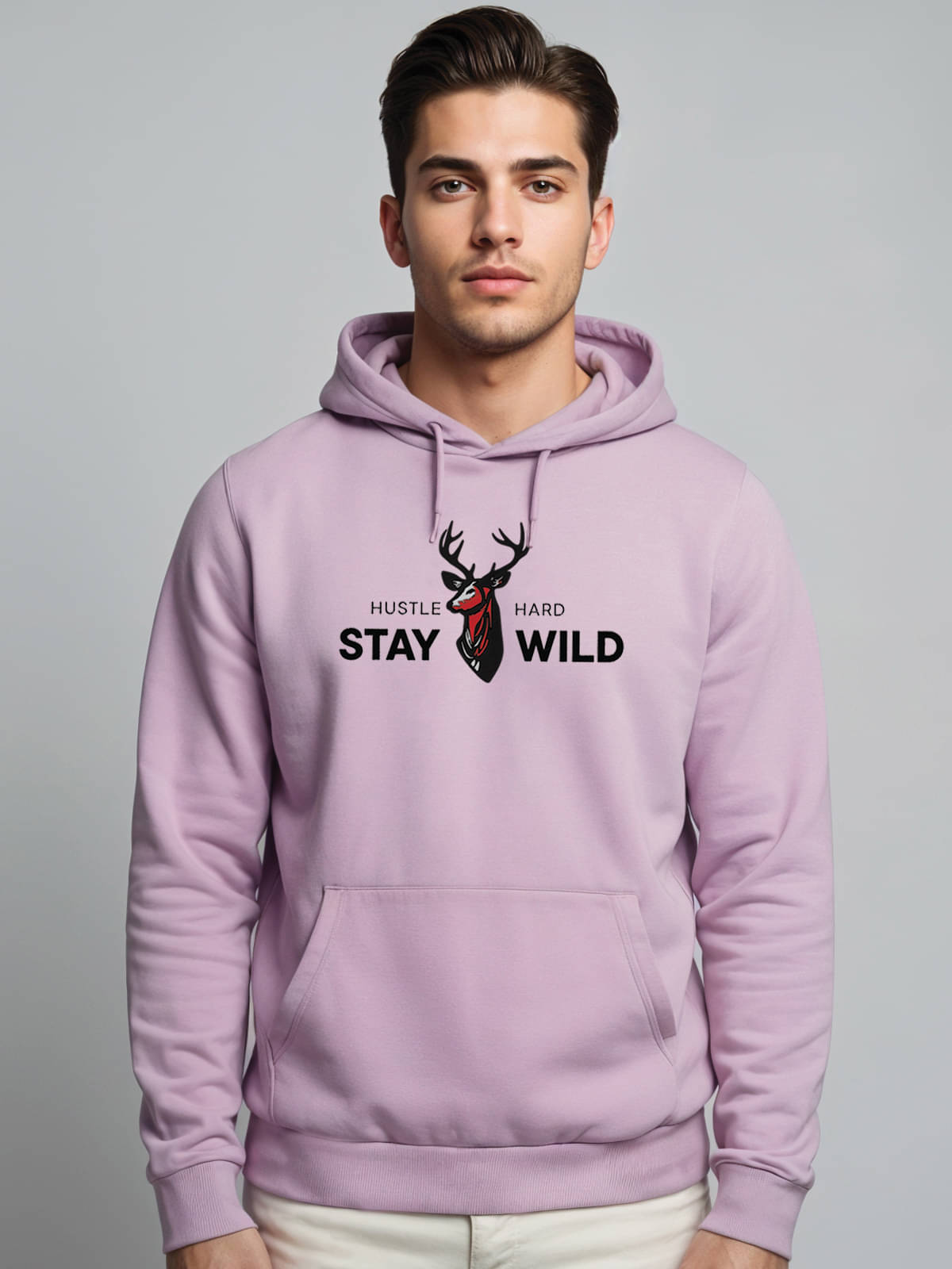     			Adro Fleece Hooded Men's Sweatshirt - Lavender ( Pack of 1 )