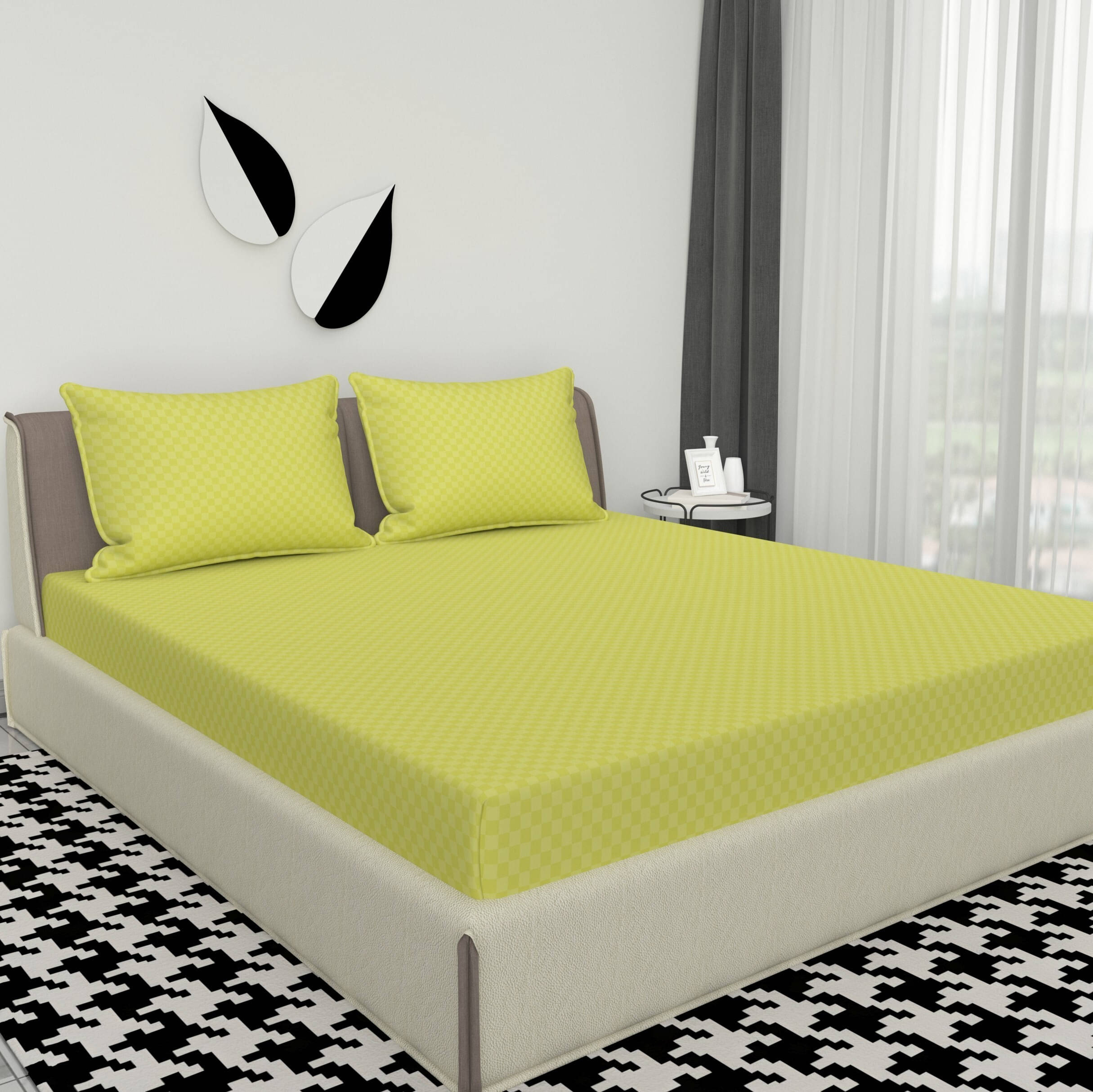 Bromwick Microfiber 1 Double Bedsheet with 2 Pillow Covers ( Green )     			Bromwick Microfiber 1 Double Bedsheet with 2 Pillow Covers ( Green )