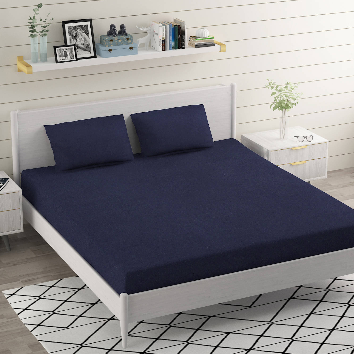 Bromwick Microfiber 1 Double Bedsheet with 2 Pillow Covers ( Blue ) Bromwick Microfiber 1 Double Bedsheet with 2 Pillow Covers ( Blue )