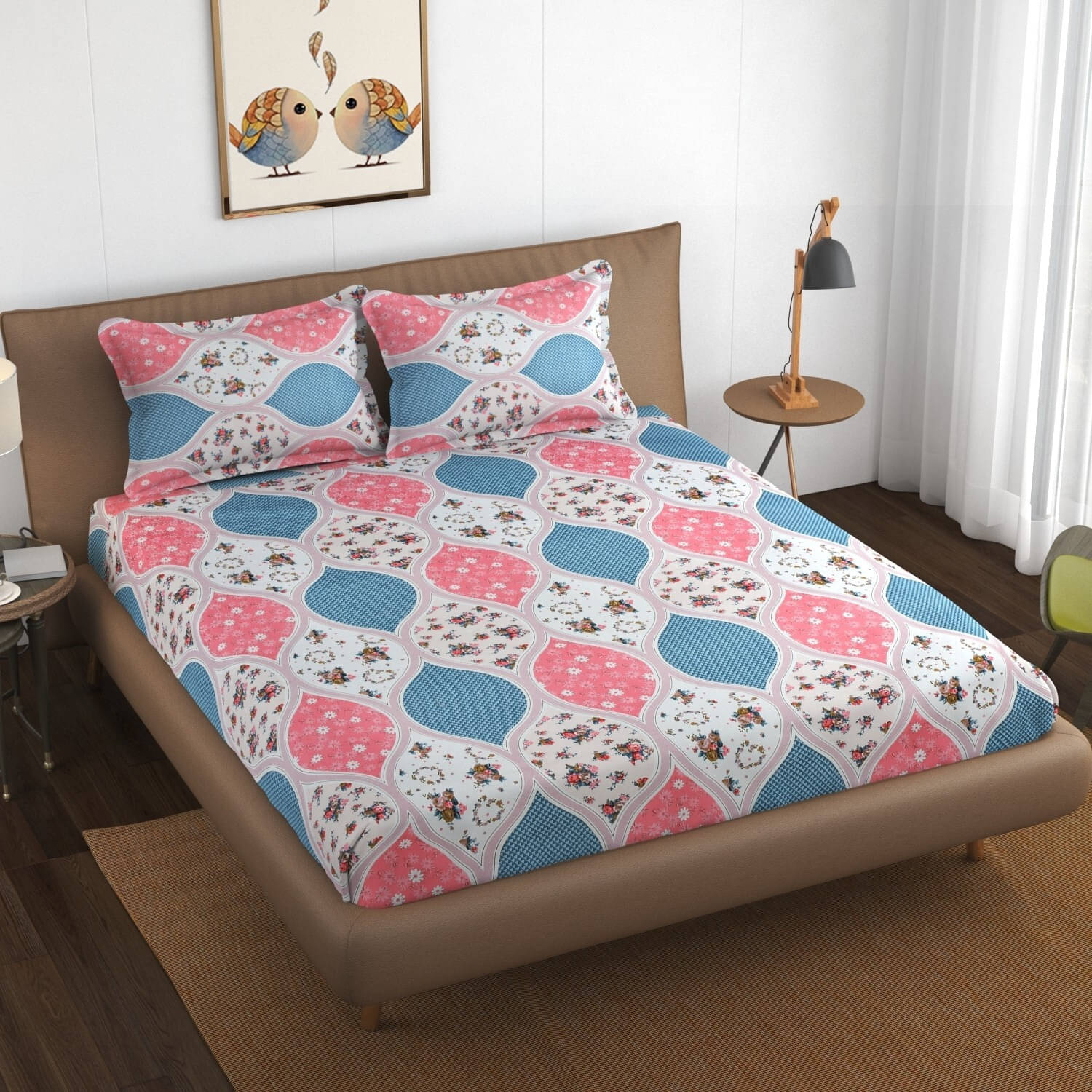 Bromwick Microfiber 1 Double Bedsheet with 2 Pillow Covers ( Multicolor ) Bromwick Microfiber 1 Double Bedsheet with 2 Pillow Covers ( Multicolor )