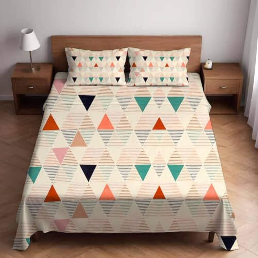     			Bromwick Microfiber 1 Double Bedsheet with 2 Pillow Covers ( Beige )
