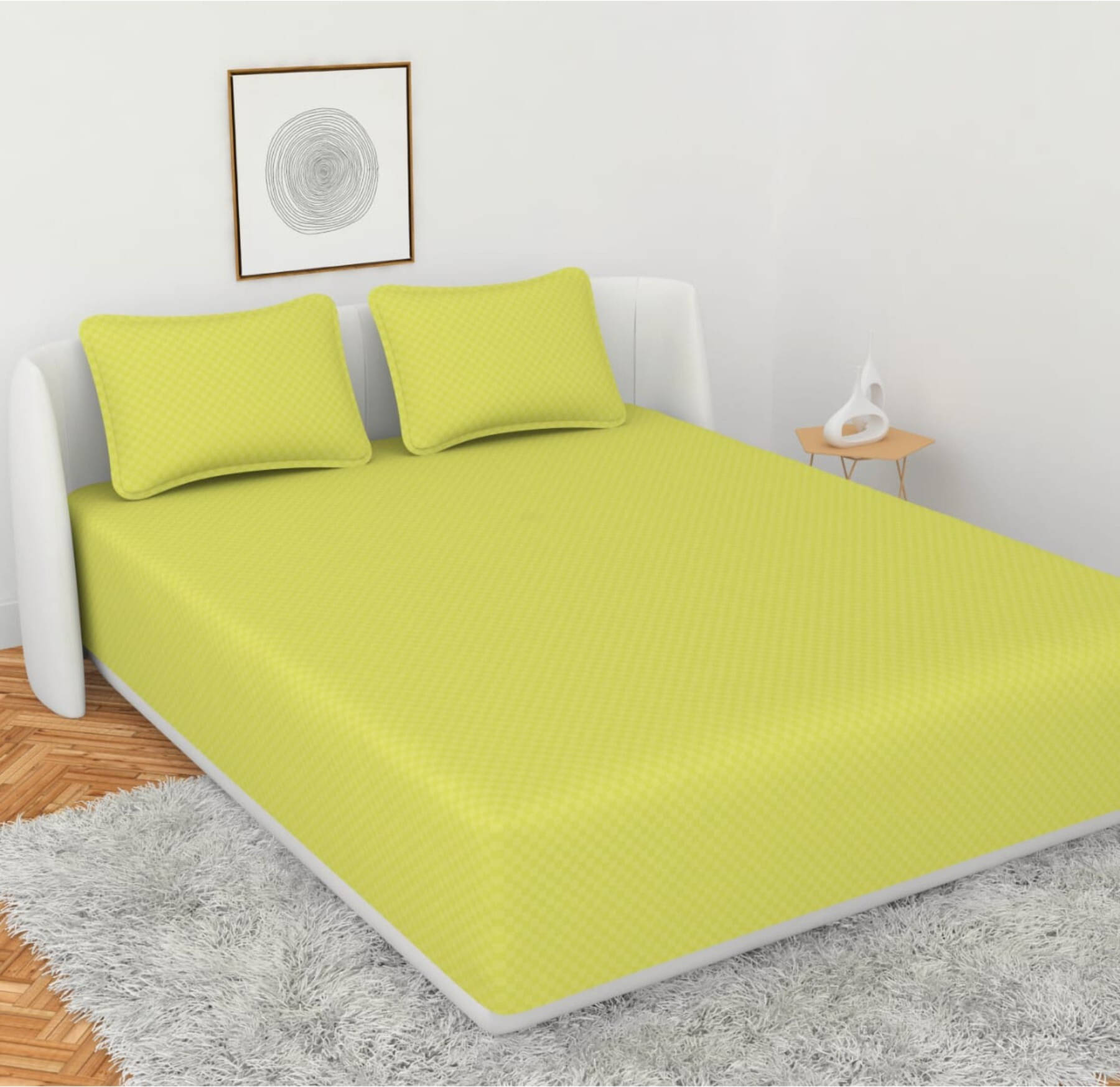     			Bromwick Microfiber 1 Double Bedsheet with 2 Pillow Covers ( Green )