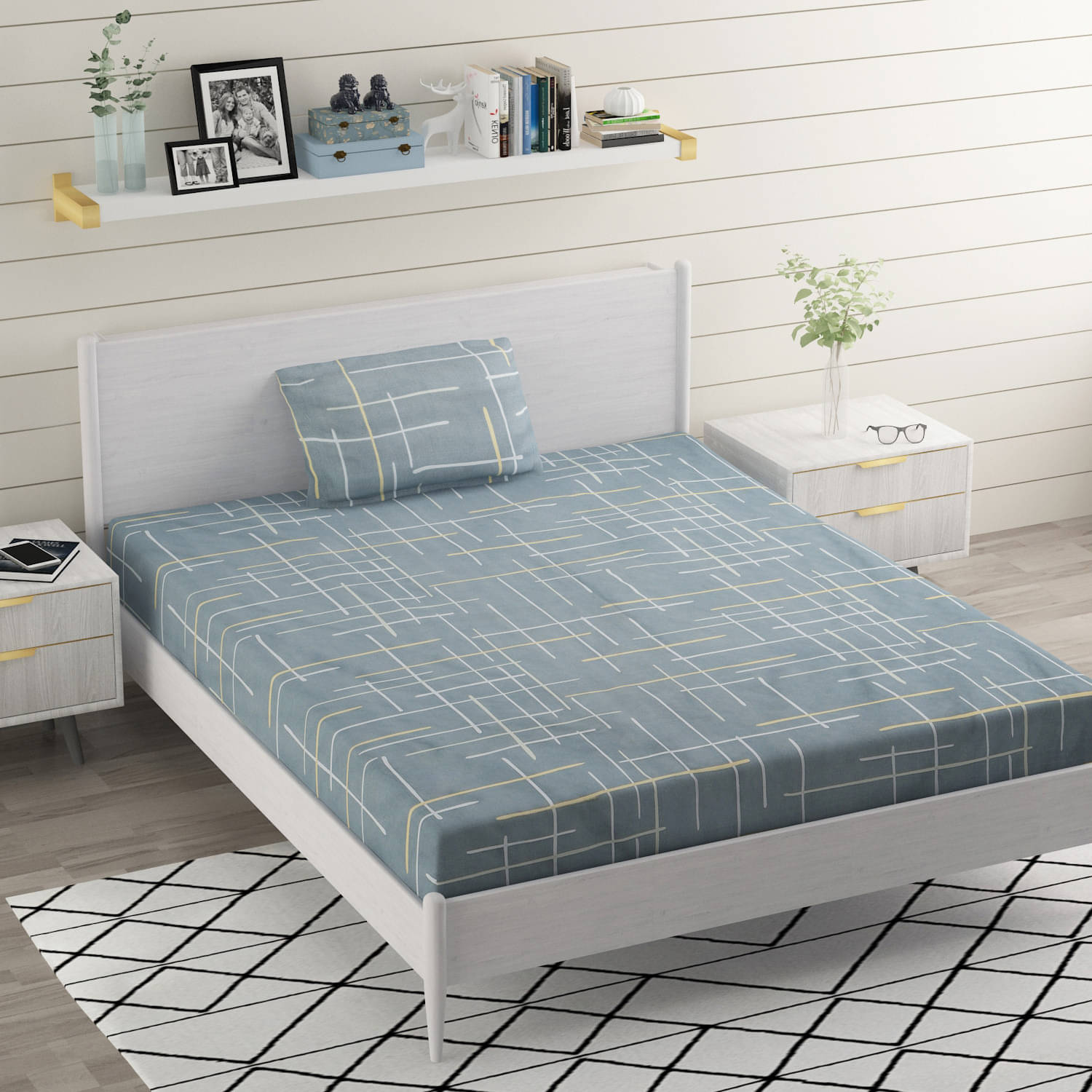     			Bromwick Microfiber 1 Single Bedsheet with 1 Pillow Cover ( Grey )