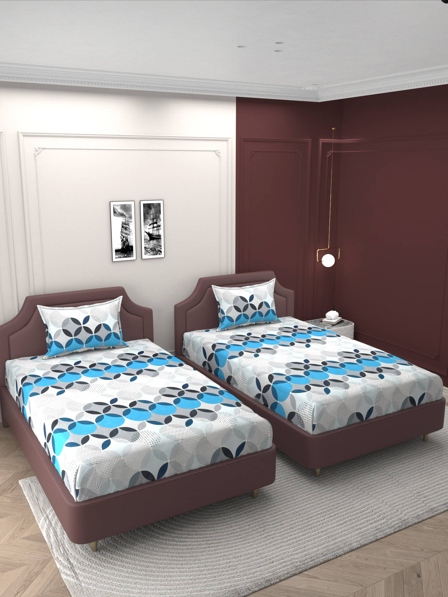Bromwick Microfiber 1 Single Bedsheet with 1 Pillow Cover ( Multicolor ) Bromwick Microfiber 1 Single Bedsheet with 1 Pillow Cover ( Multicolor )