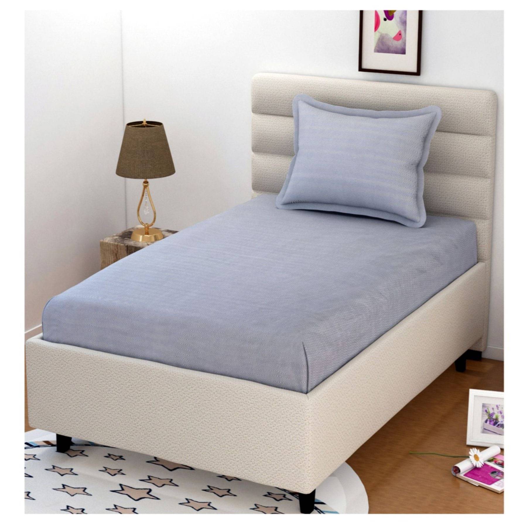 Bromwick Microfiber 1 Single Bedsheet with 1 Pillow Cover ( Grey ) Bromwick Microfiber 1 Single Bedsheet with 1 Pillow Cover ( Grey )