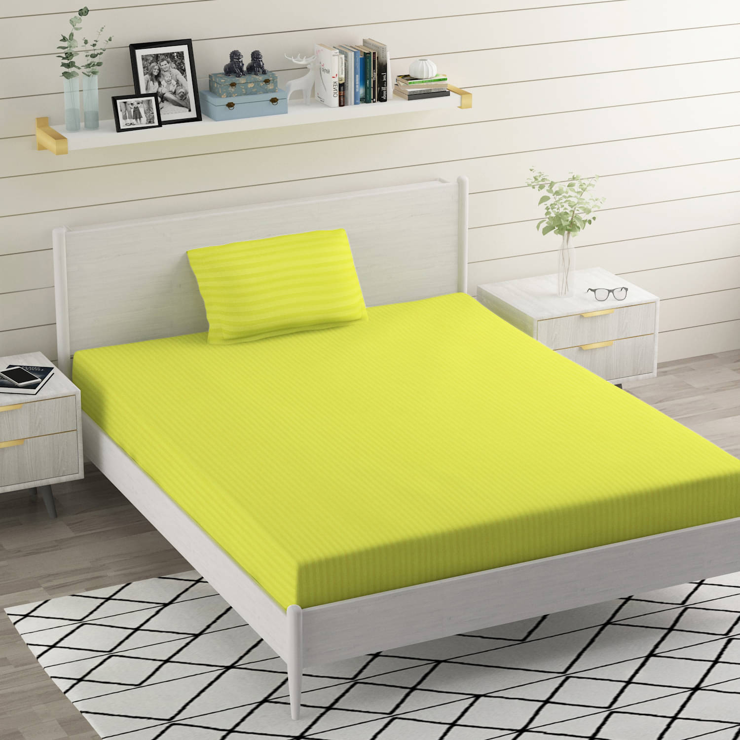    			Bromwick Microfiber 1 Single Bedsheet with 1 Pillow Cover ( Green )