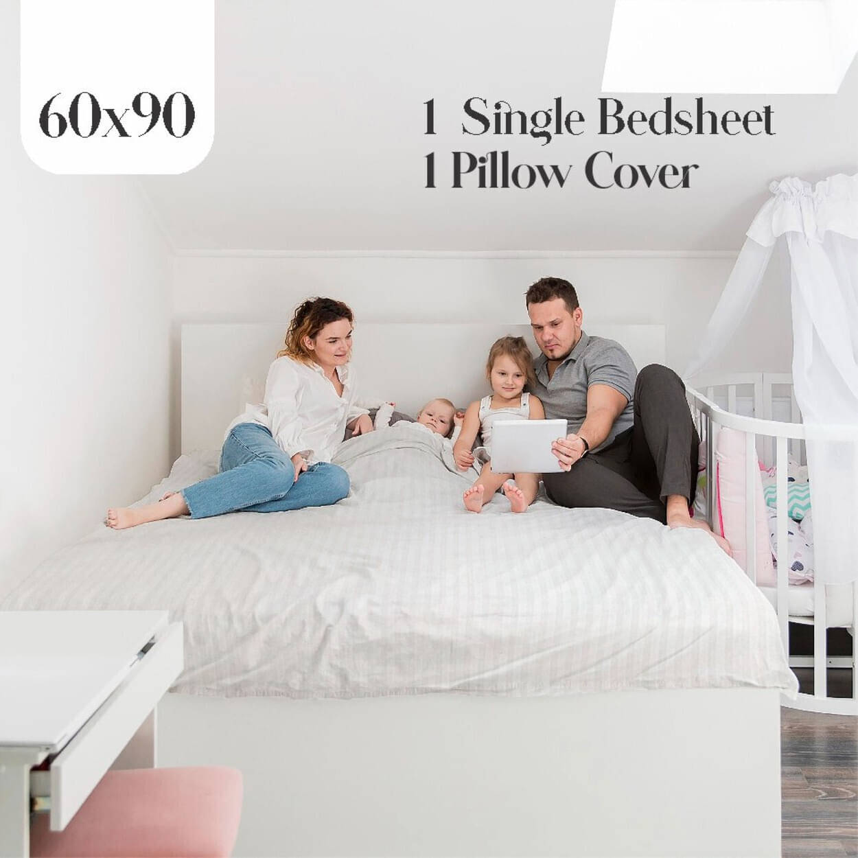 Bromwick Microfiber 1 Single Bedsheet with 1 Pillow Cover ( White ) Bromwick Microfiber 1 Single Bedsheet with 1 Pillow Cover ( White )