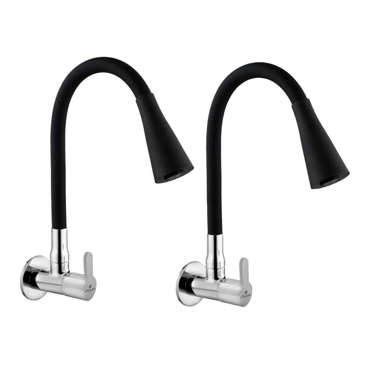     			Cliquin Fusion Black Swivel, Dual Flow Silicone Spout Brass Kitchen Sink Tap (Sink Cock)
