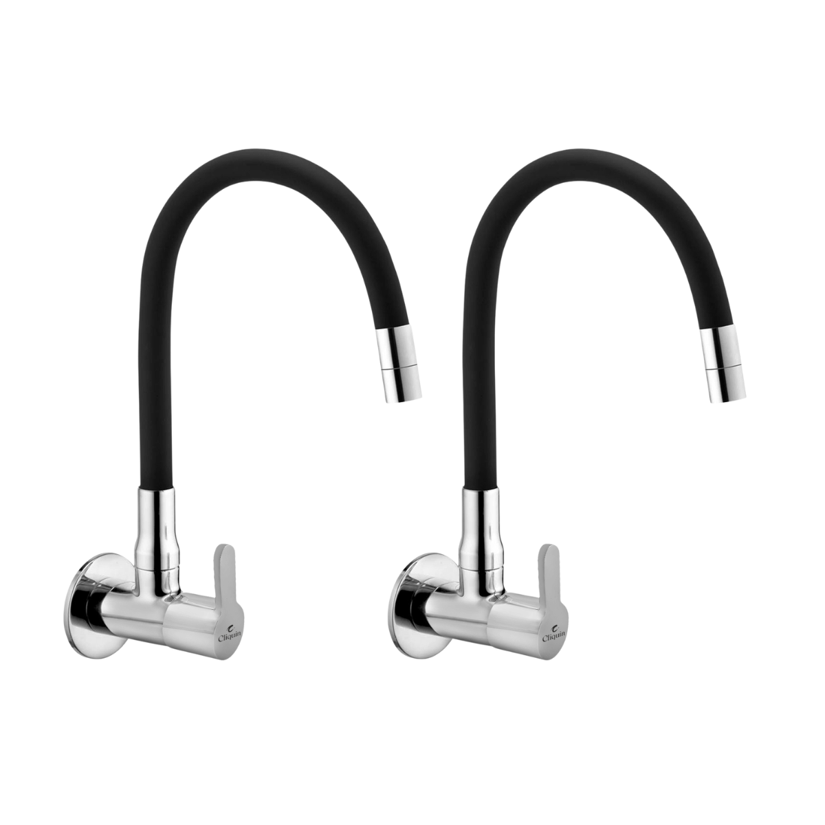    			Cliquin Fusion Flexible Silicon Black Swivel Spout Brass Kitchen Sink Tap (Sink Cock)