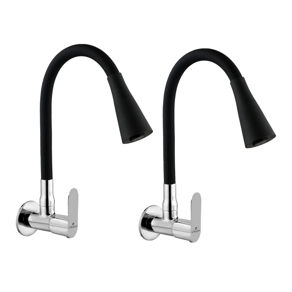     			Cliquin Opal Black Swivel, Dual Flow Silicone Spout Brass Kitchen Sink Tap (Sink Cock)