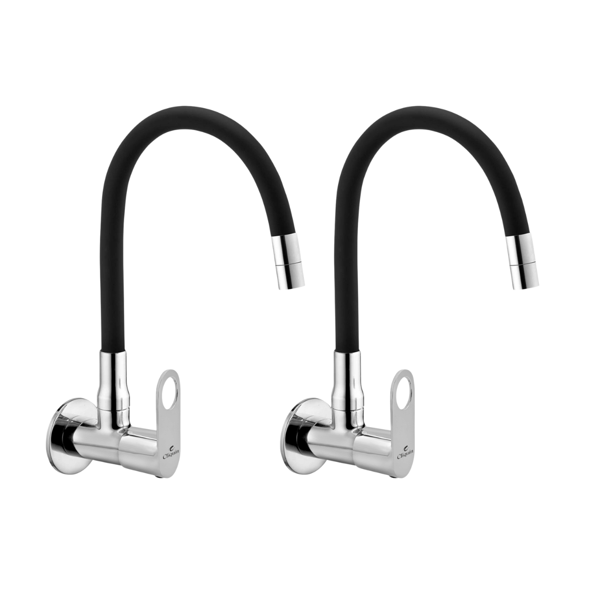     			Cliquin Ornamax Flexible Silicon Black Swivel Spout Brass Kitchen Sink Tap (Sink Cock)