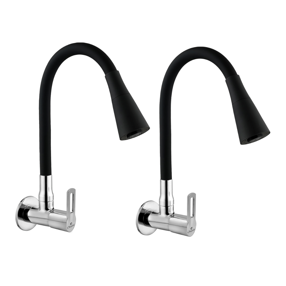     			Cliquin Oxy Black Swivel, Dual Flow Silicone Spout Brass Kitchen Sink Tap (Sink Cock)