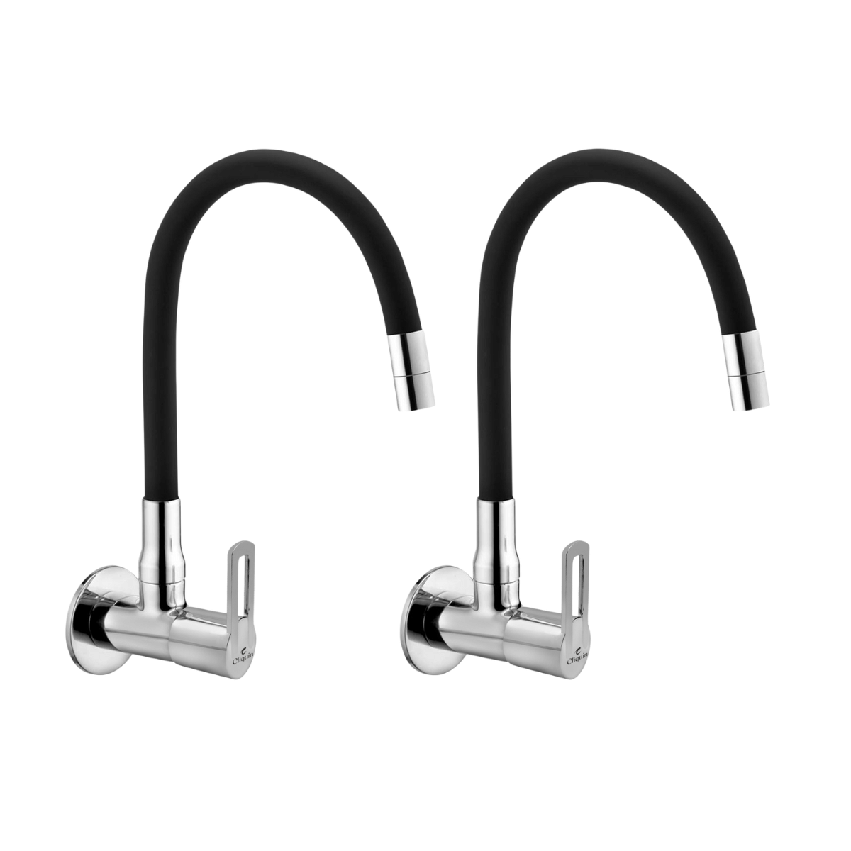     			Cliquin Oxy Flexible Silicon Black Swivel Spout Brass Kitchen Sink Tap (Sink Cock)