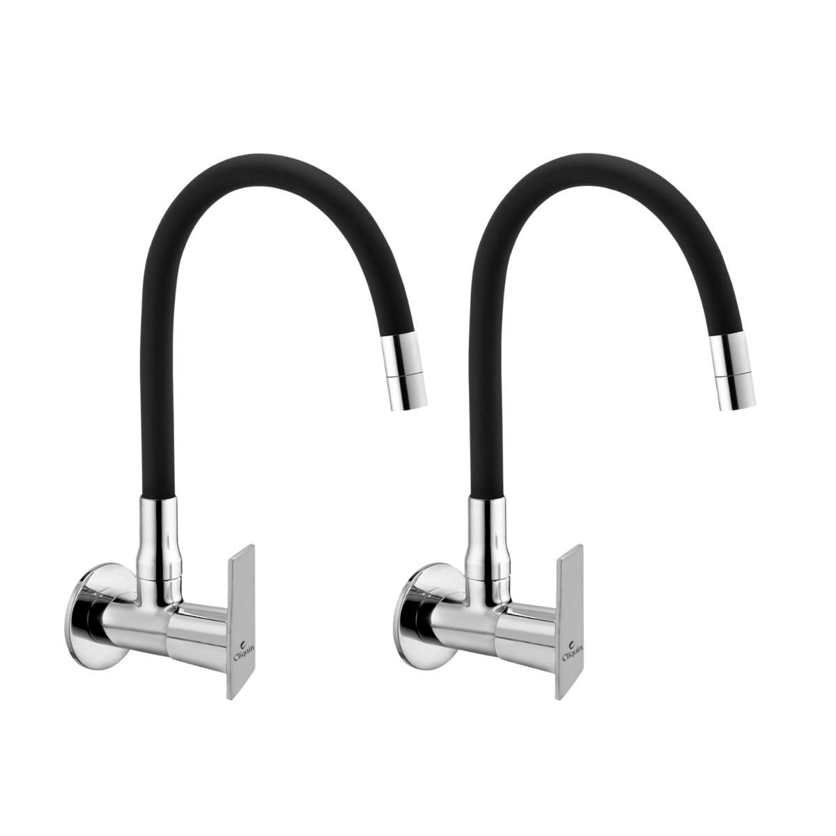     			Cliquin Siya Flexible Silicon Black Swivel Spout Brass Kitchen Sink Tap (Sink Cock)