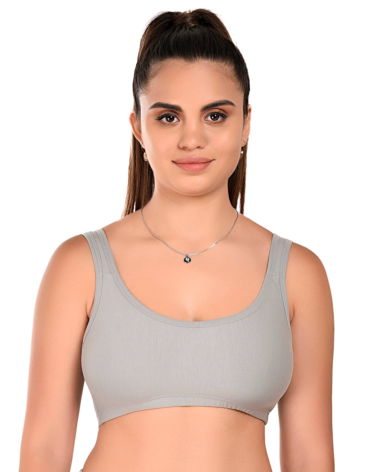 Elina Pack of 1 Elastane Non Padded Sports Bra For Women ( Light Grey ) Elina Pack of 1 Elastane Non Padded Sports Bra For Women ( Light Grey )