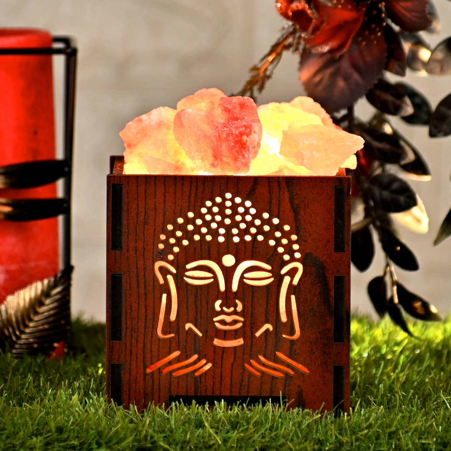 GLOBAL AROMA Orange Himalayan Salt Table Lamp ( Pack of 1 ) GLOBAL AROMA Orange Himalayan Salt Table Lamp ( Pack of 1 )