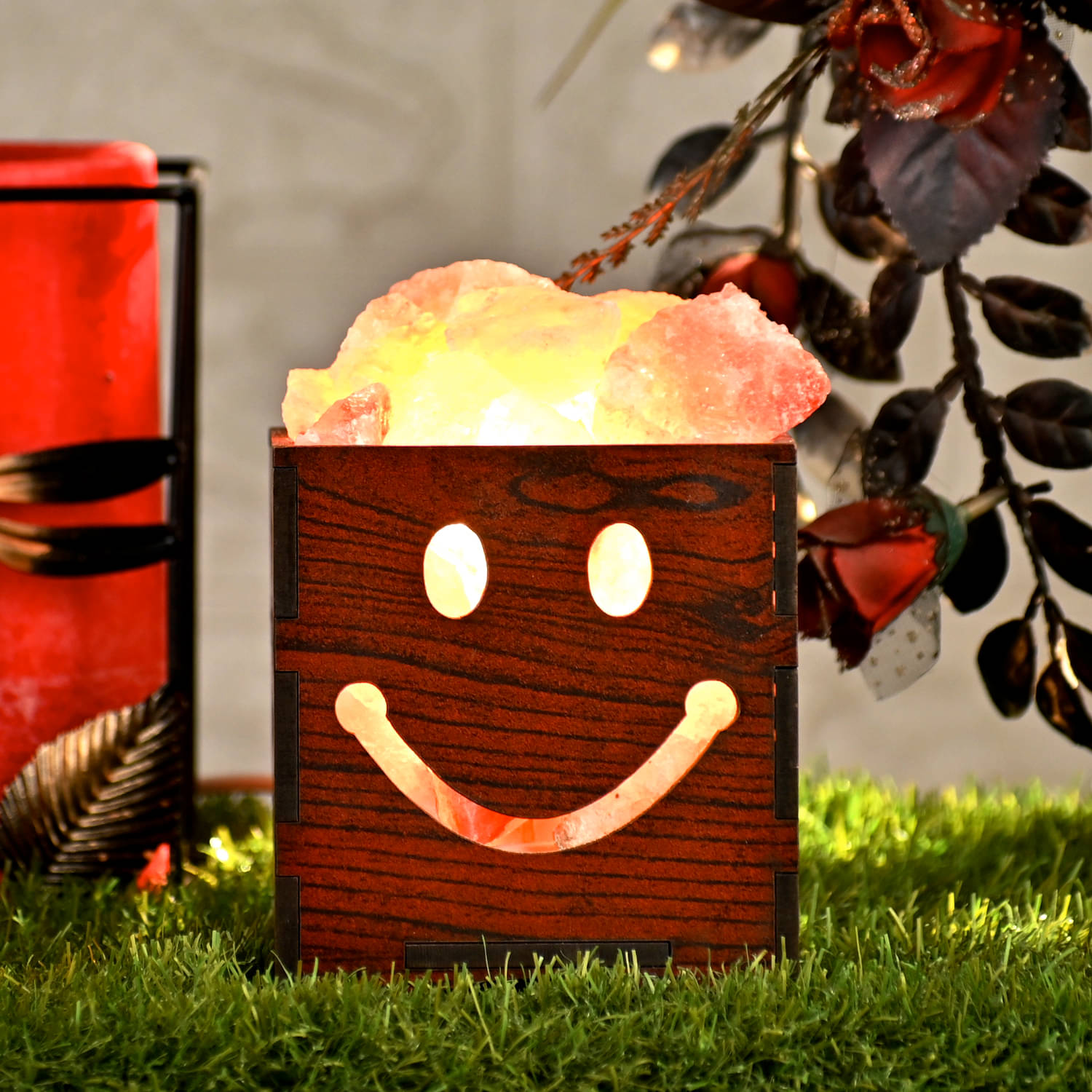 GLOBAL AROMA Orange Himalayan Salt Table Lamp ( Pack of 1 ) GLOBAL AROMA Orange Himalayan Salt Table Lamp ( Pack of 1 )