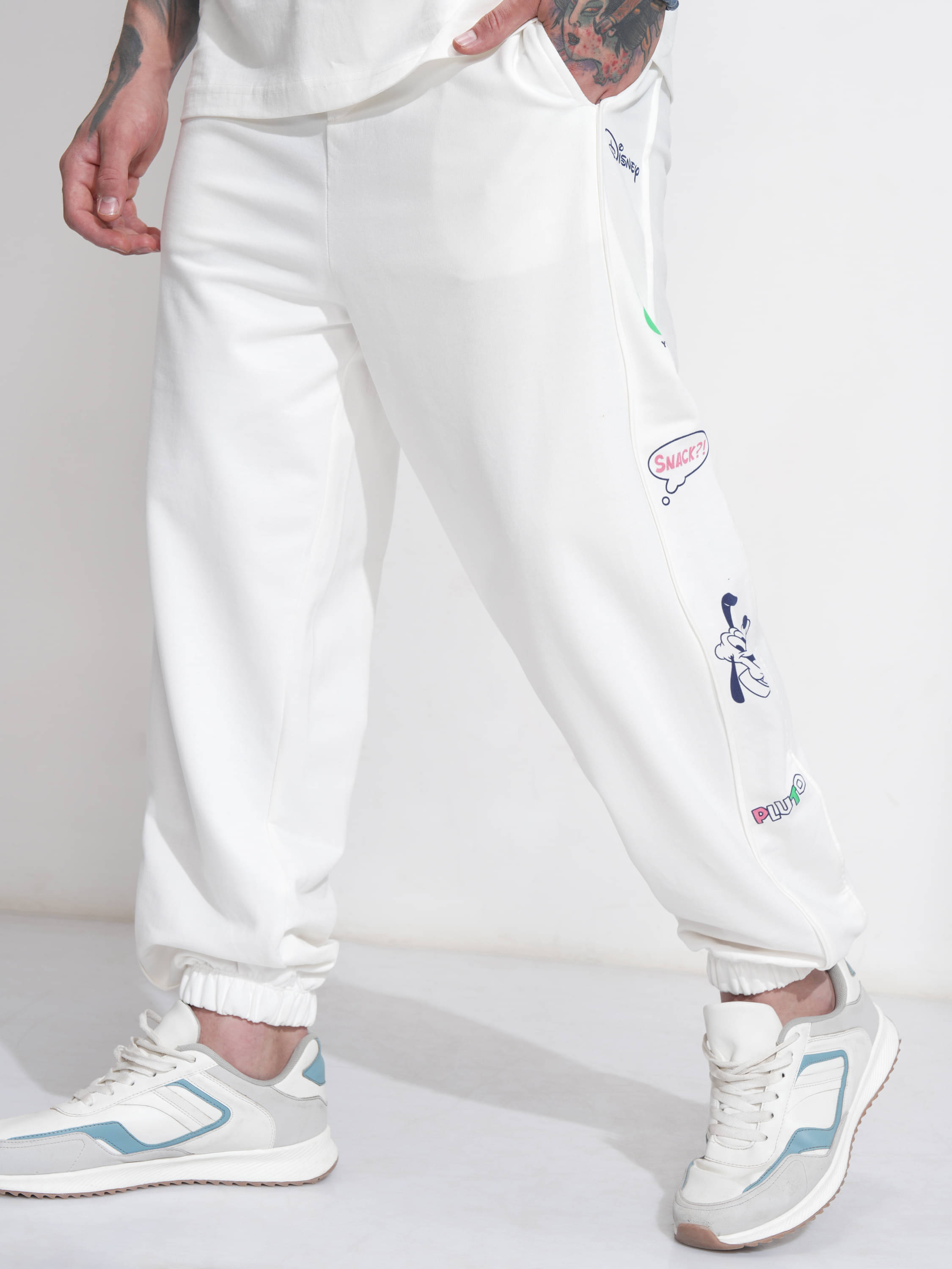     			Highlander Baggy Men's Joggers - Off White ( Pack of 1 )