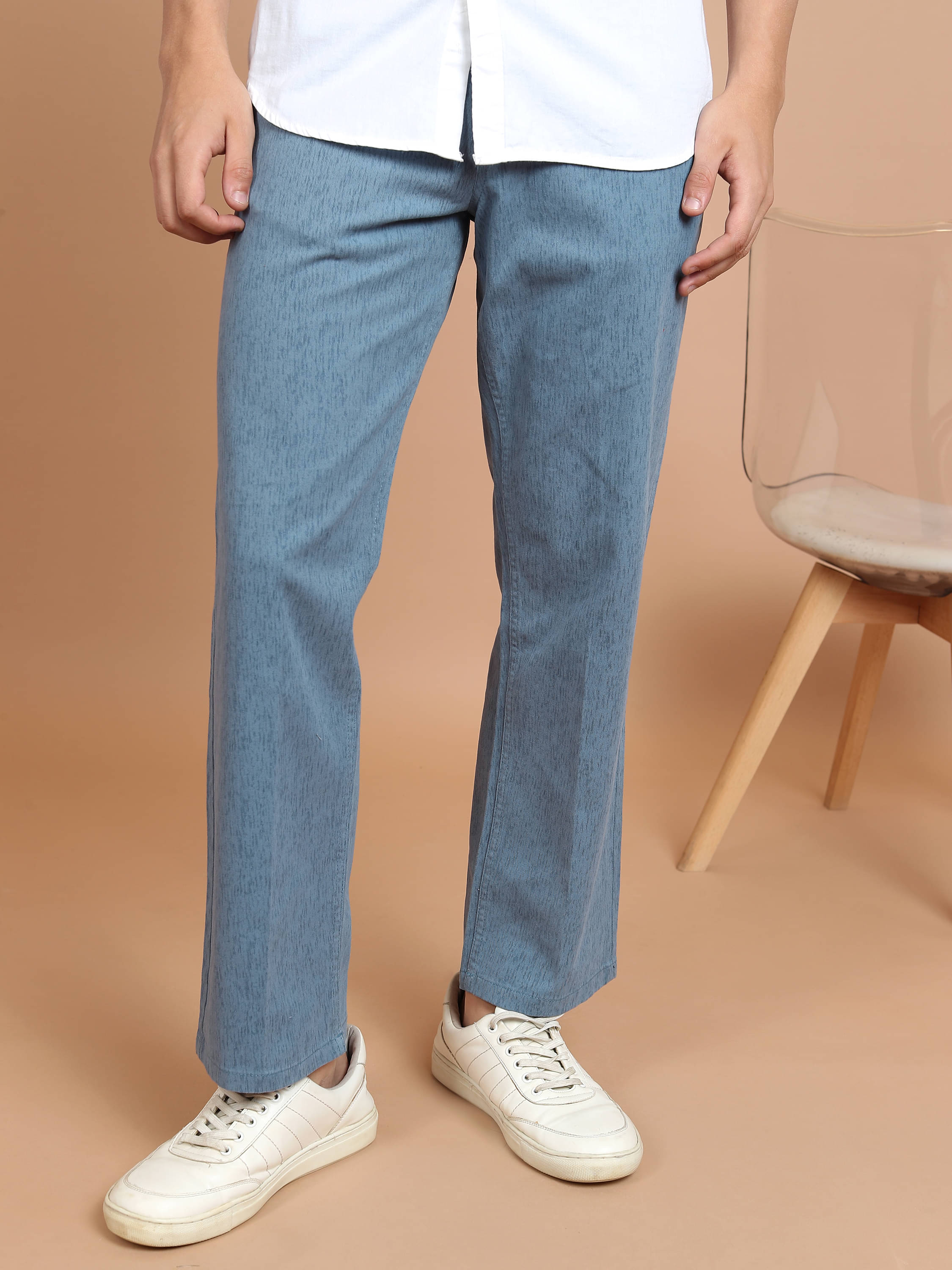     			Highlander Regular Men's Trouser - Blue ( Pack of 1 )