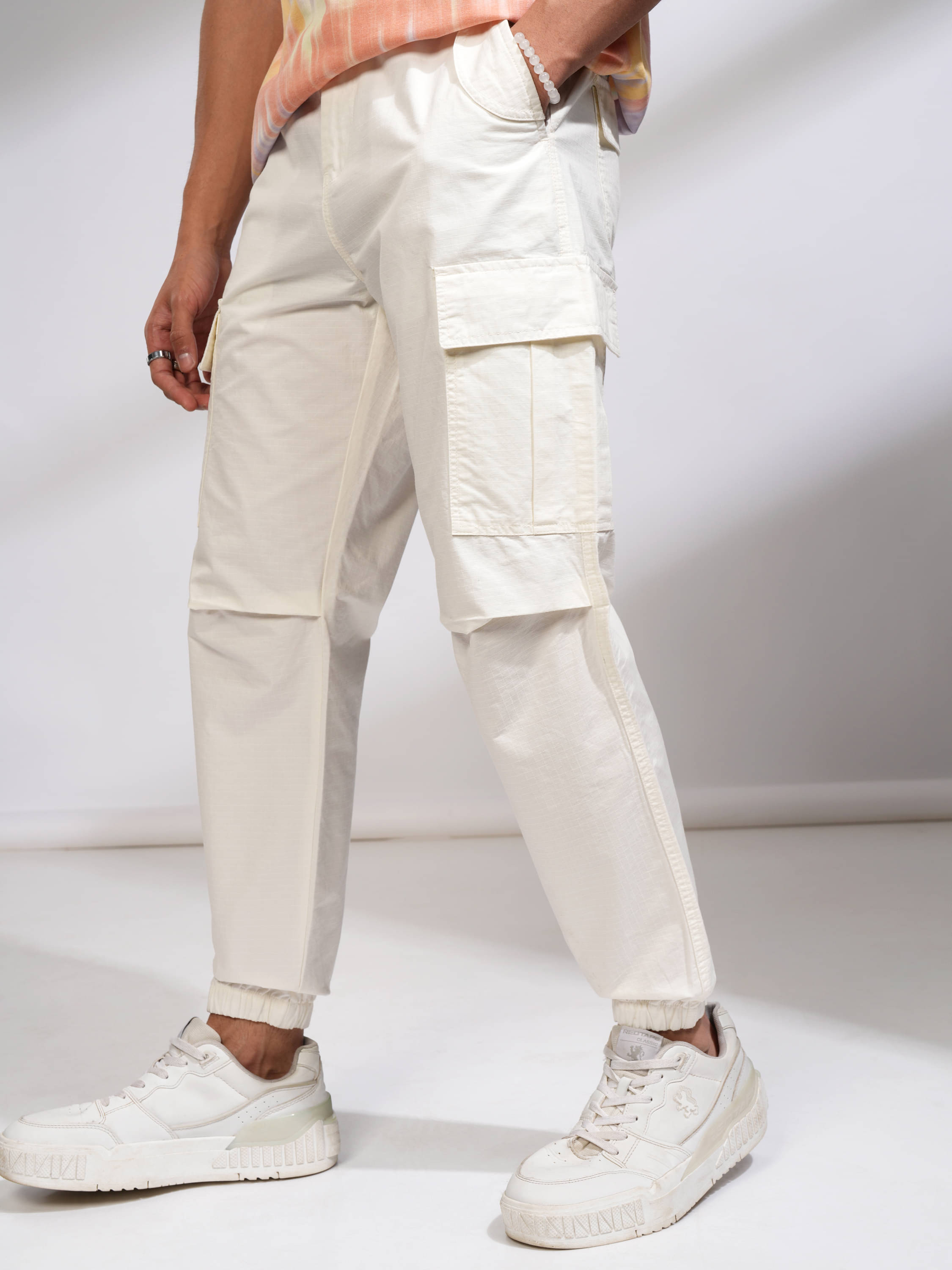     			Highlander Relax Men's Cargos - White ( Pack of 1 )