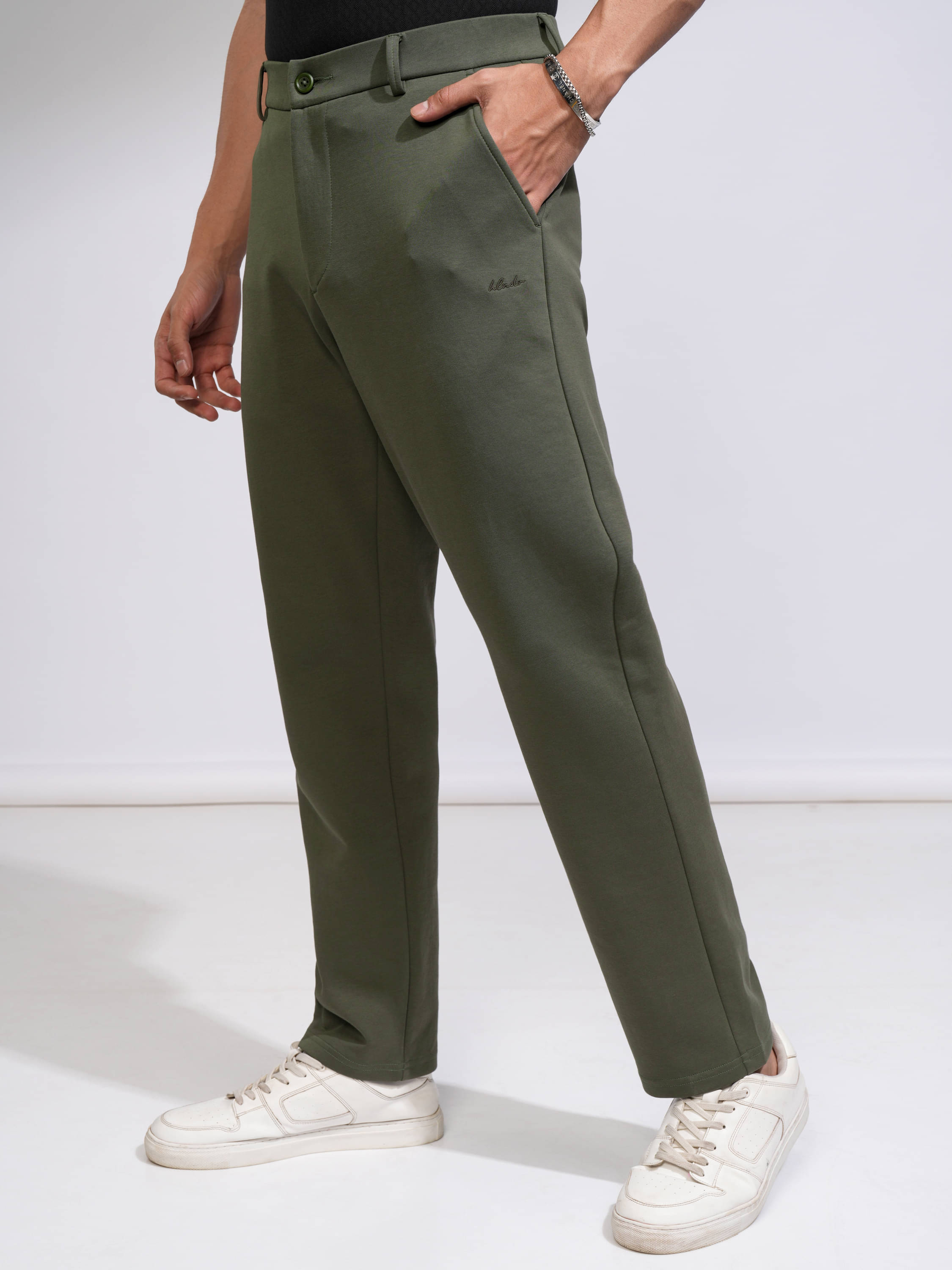     			Highlander Relax Men's Trouser - Olive ( Pack of 1 )