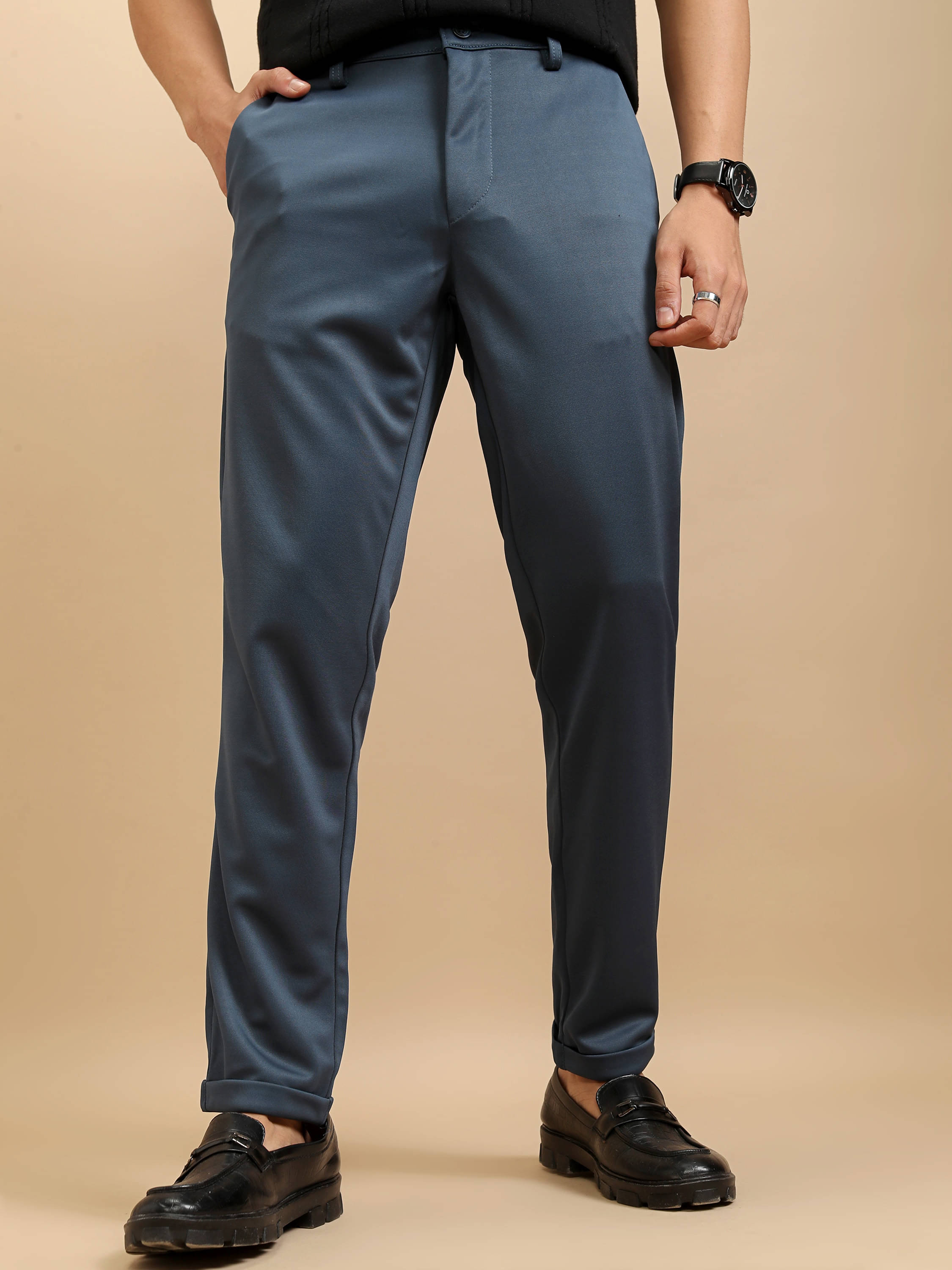     			Highlander Slim Men's Chinos - Blue ( Pack of 1 )
