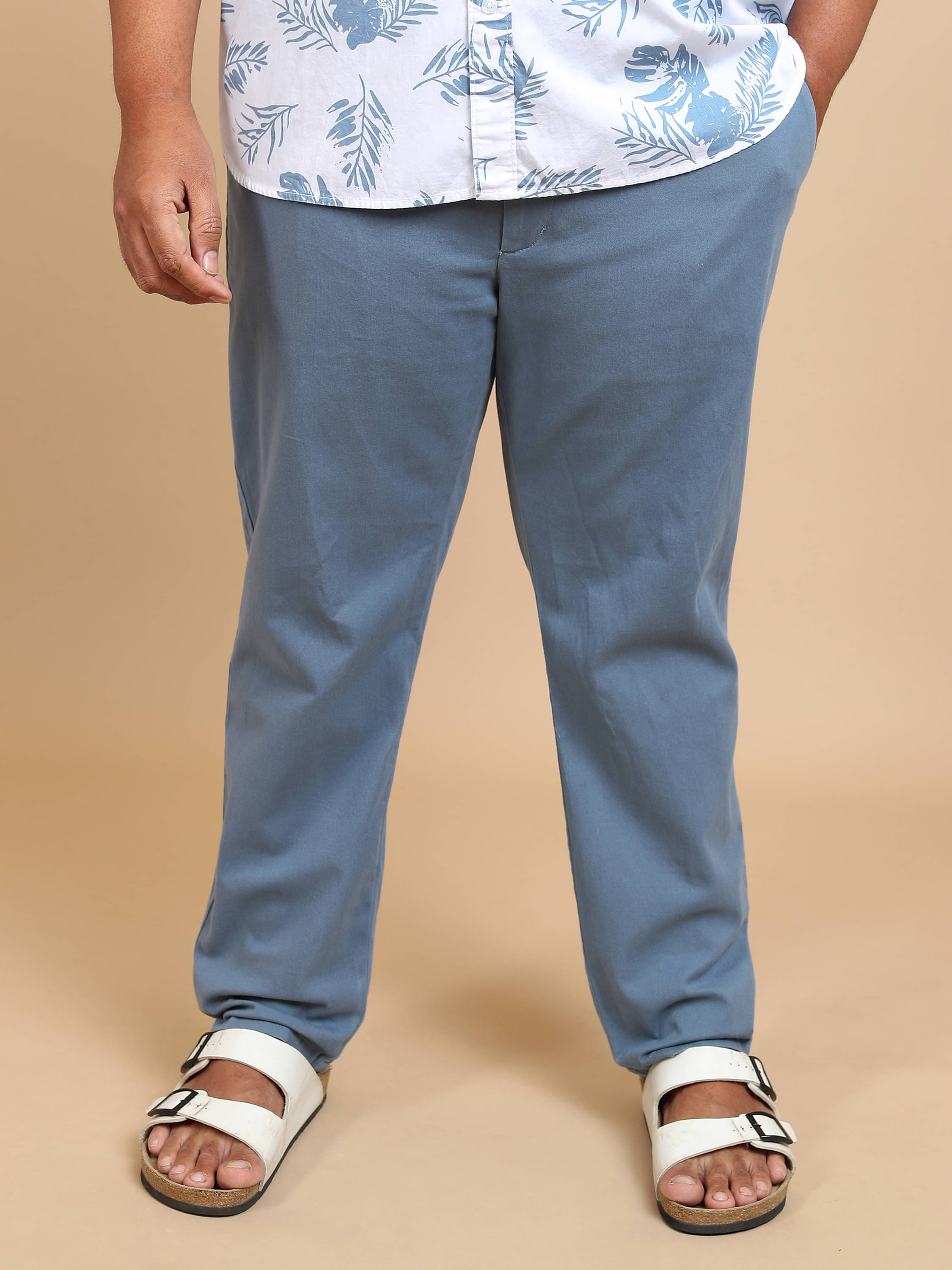     			Highlander Slim Men's Chinos - Blue ( Pack of 1 )
