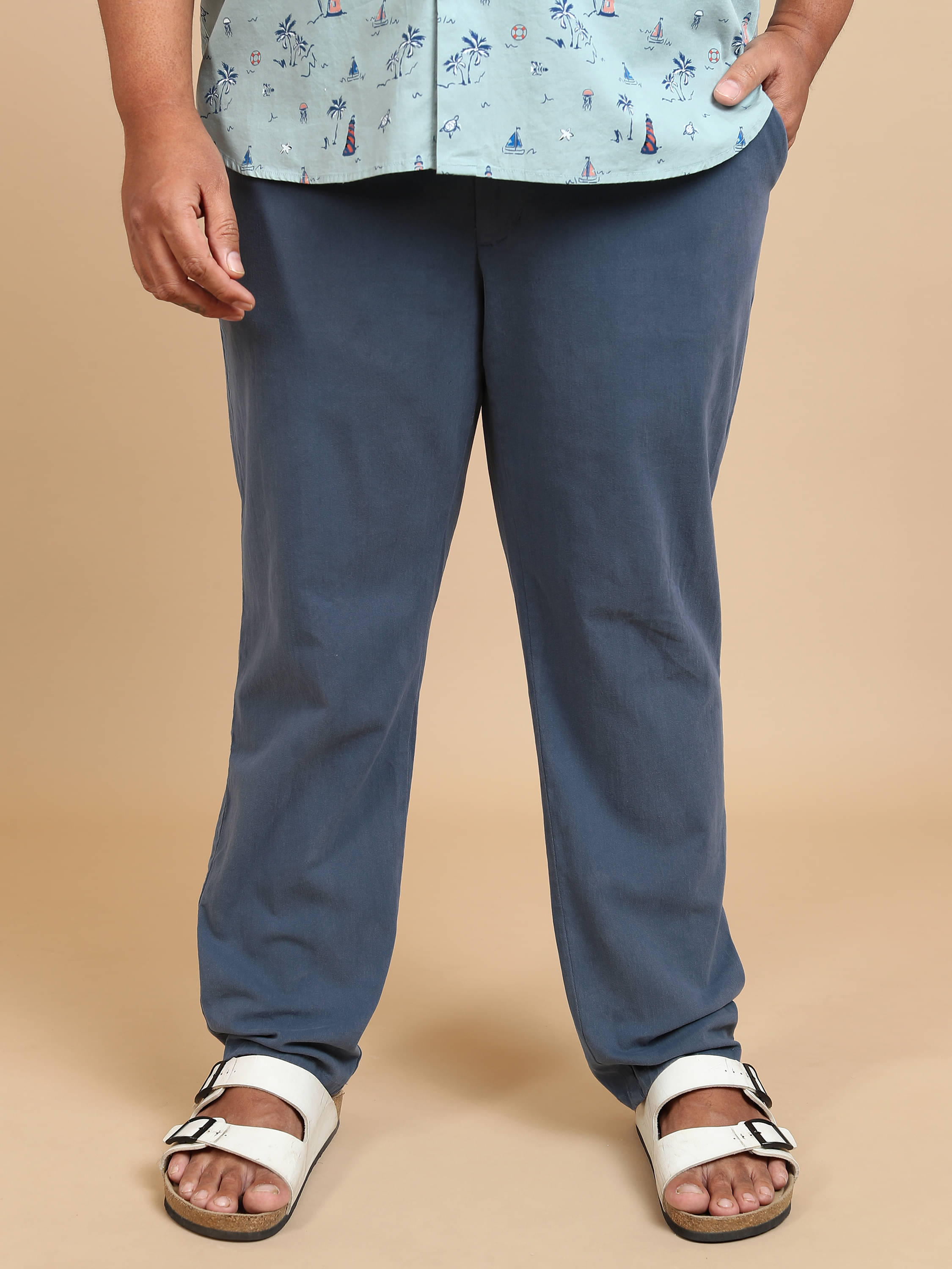     			Highlander Slim Men's Chinos - Grey ( Pack of 1 )