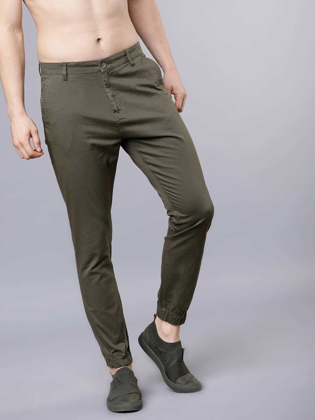     			Highlander Slim Men's Joggers - Olive ( Pack of 1 )