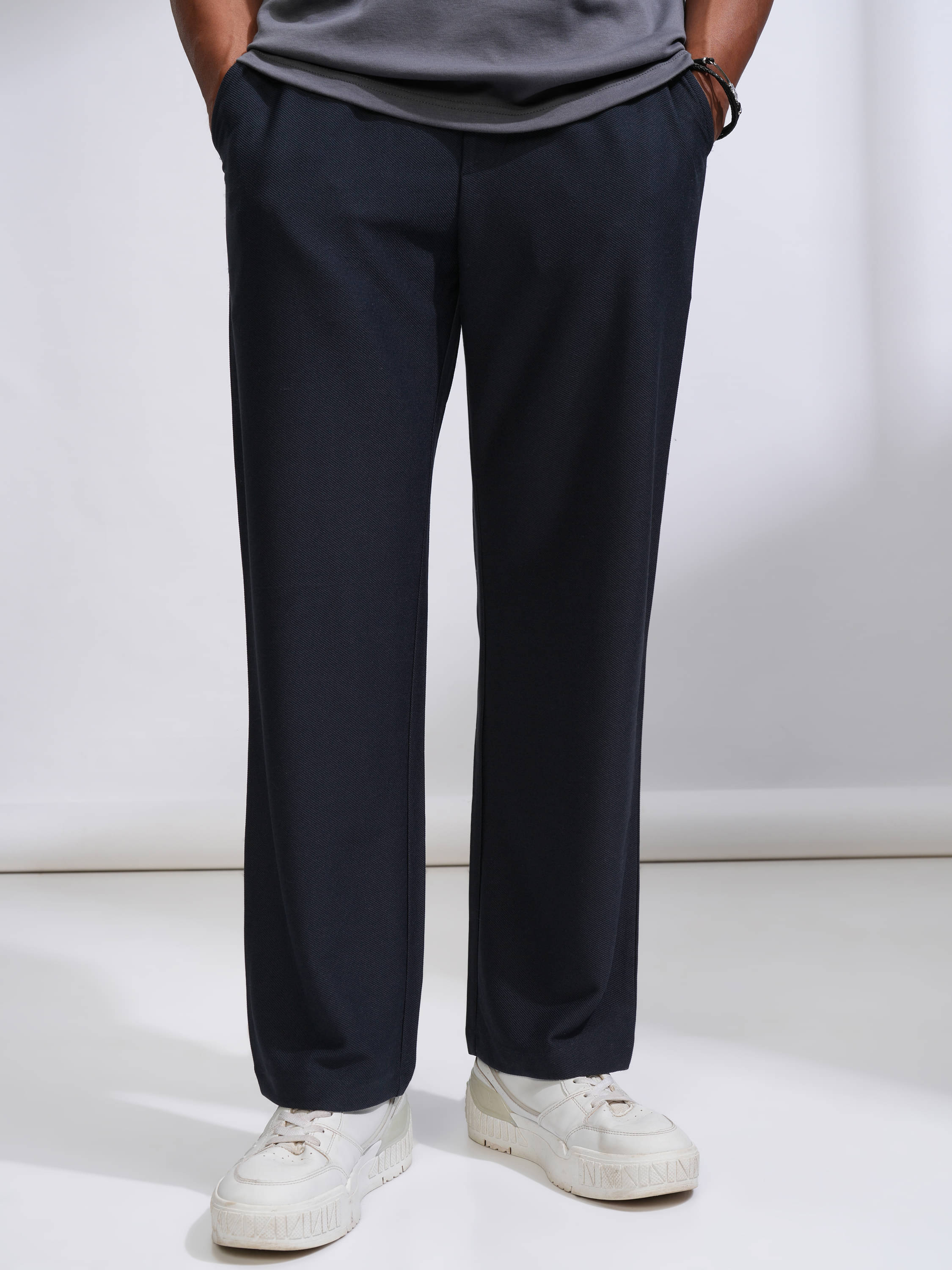     			Highlander Straight Men's Trouser - Navy Blue ( Pack of 1 )