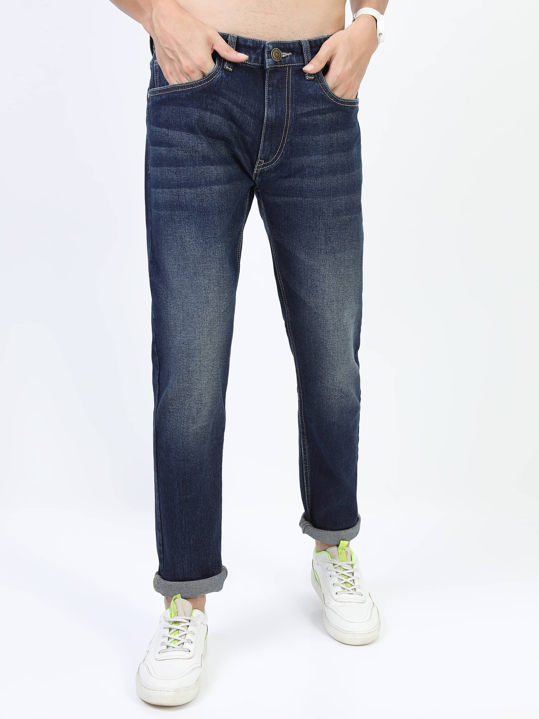     			Highlander Tapered Men's Jeans - Indigo ( Pack of 1 )
