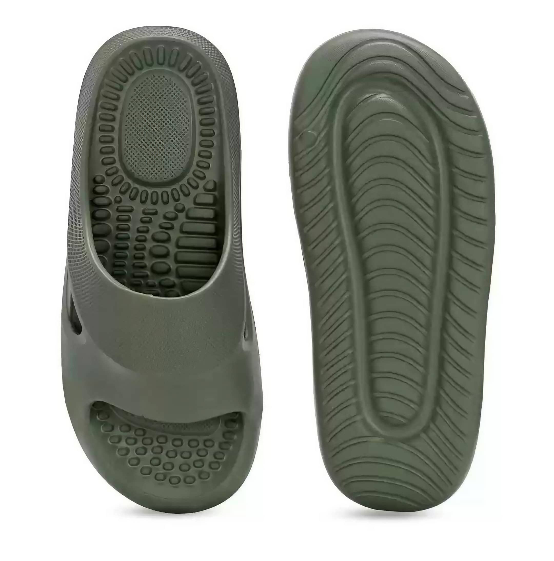 KNIEVL Green Men's Slide Flip Flop