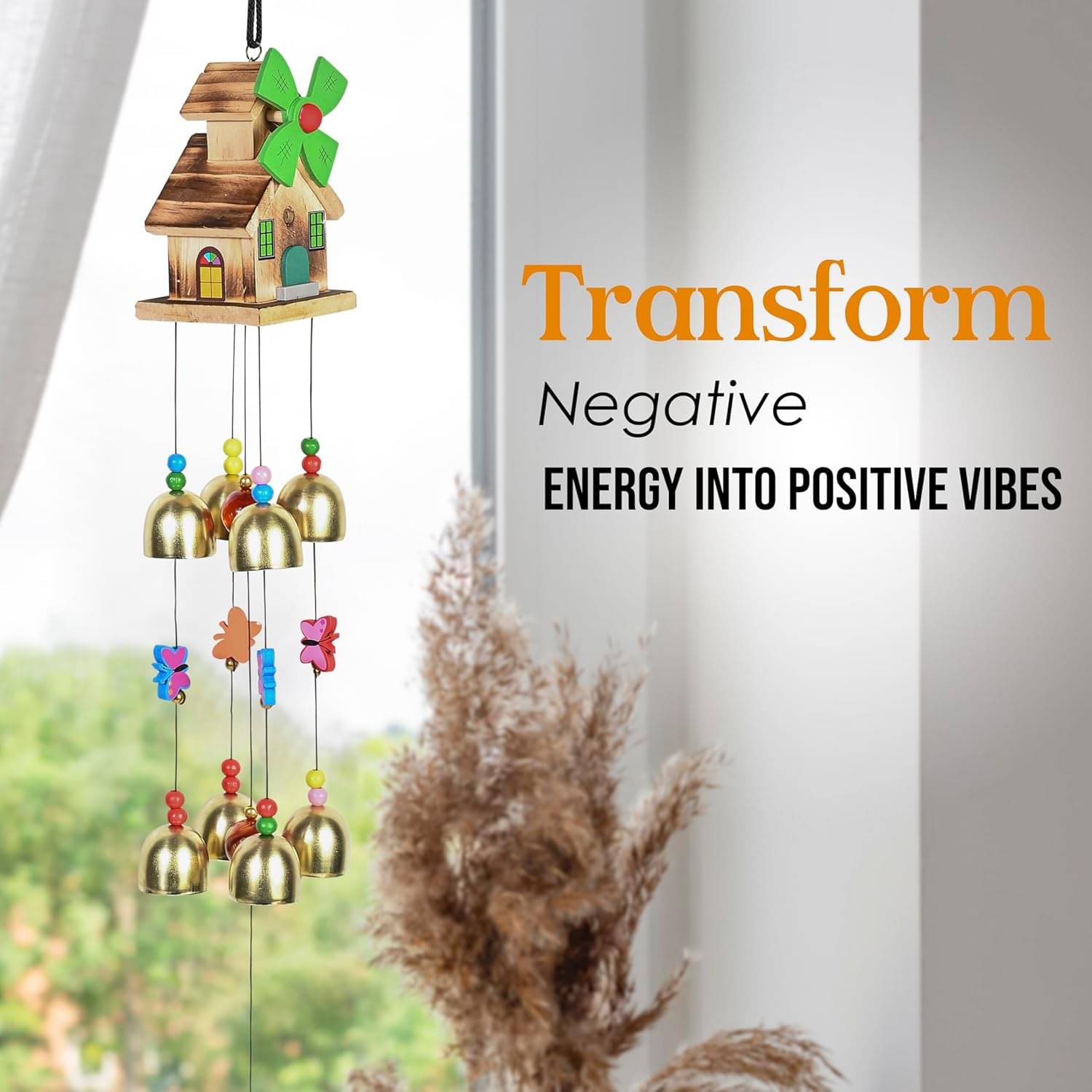 KRAMOX HOME DESIGN WIND CHIMES Wood Rod Indoor Windchime Pack of 1 KRAMOX HOME DESIGN WIND CHIMES Wood Rod Indoor Windchime Pack of 1
