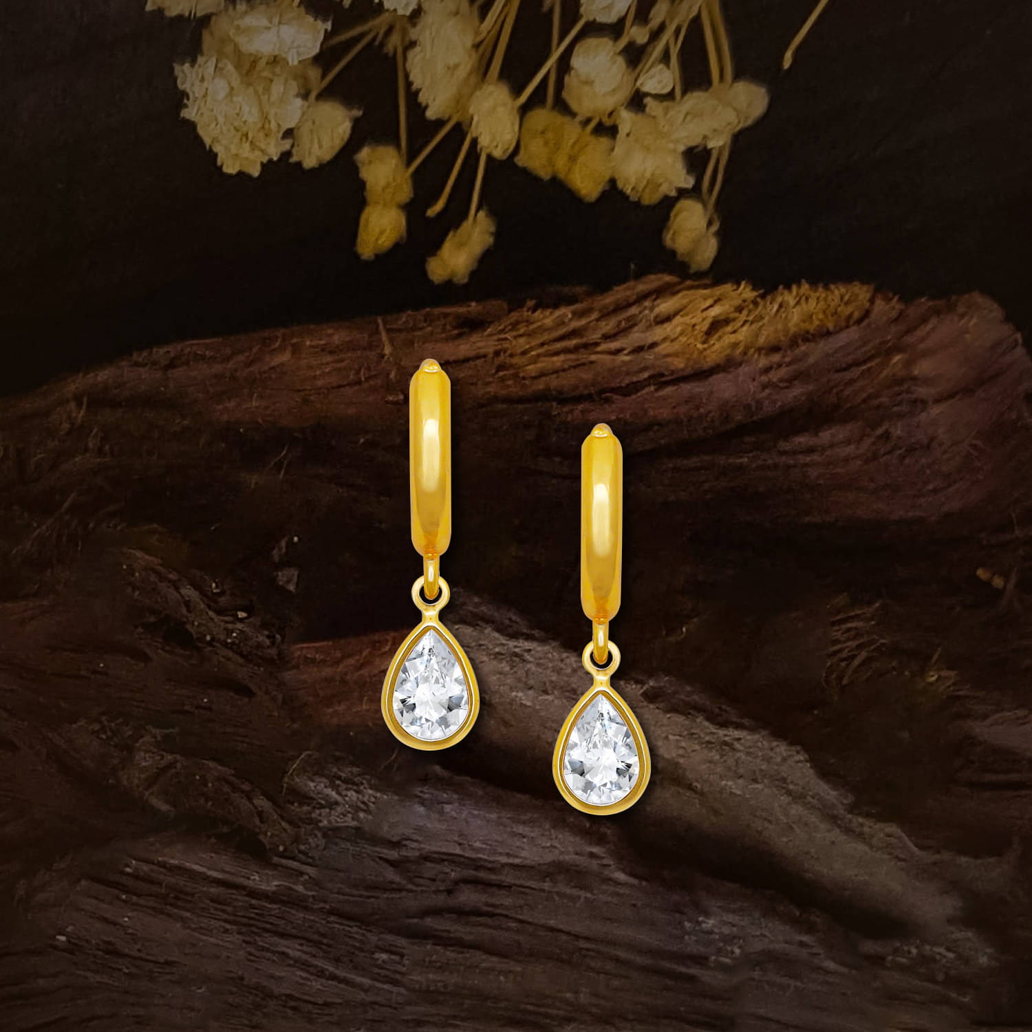     			LUV FASHION Golden Bali Earrings ( Pack of 1 )