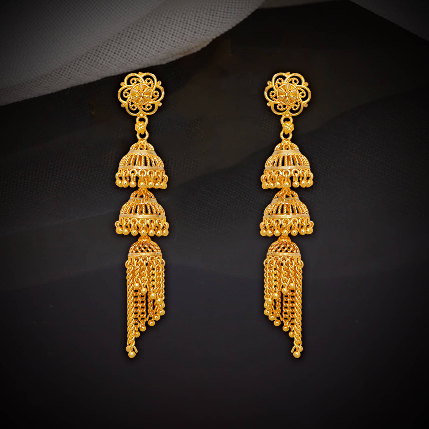 LUV FASHION Golden Drop Earrings ( Pack of 1 ) - Earrings | Buy online on ZillyBuy