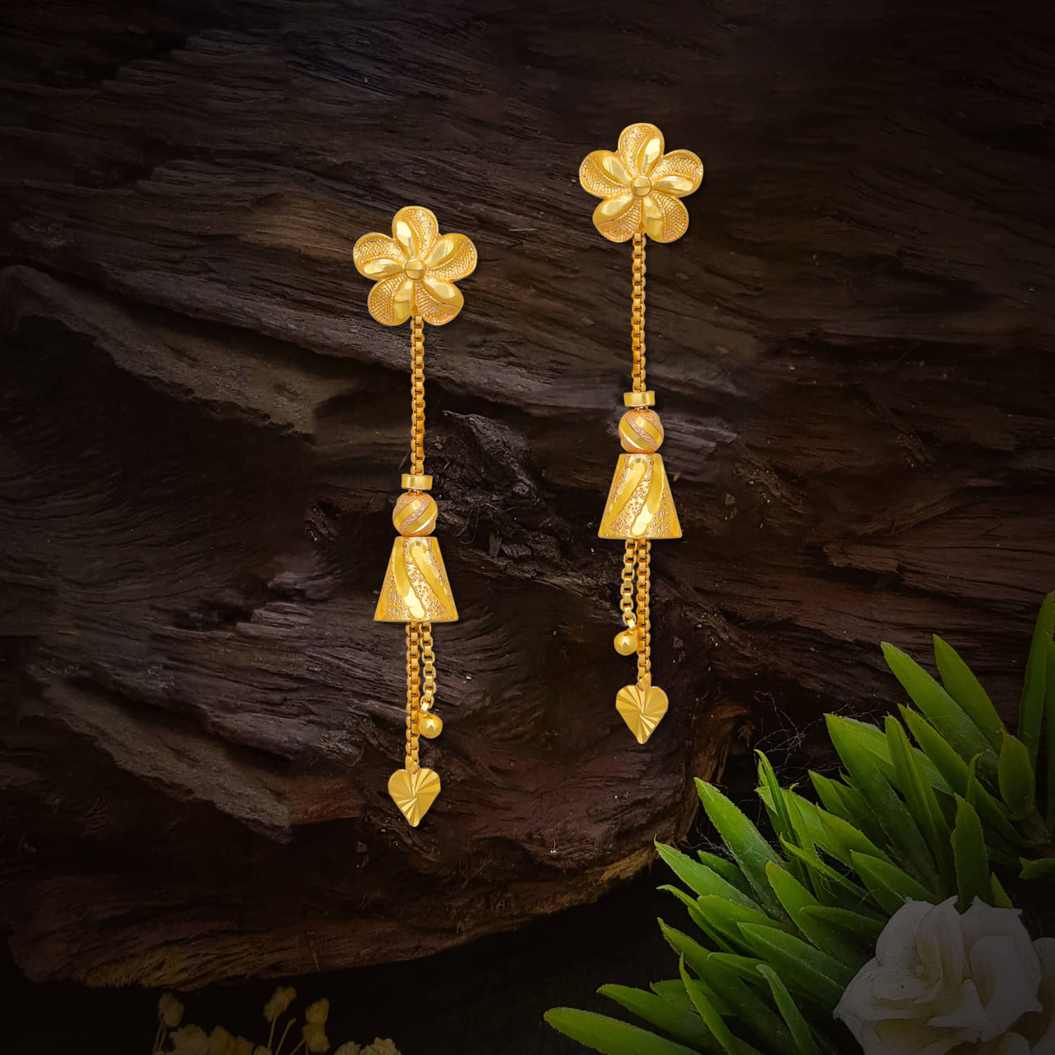 LUV FASHION Golden Drop Earrings ( Pack of 1 ) - Earrings | Buy online on ZillyBuy