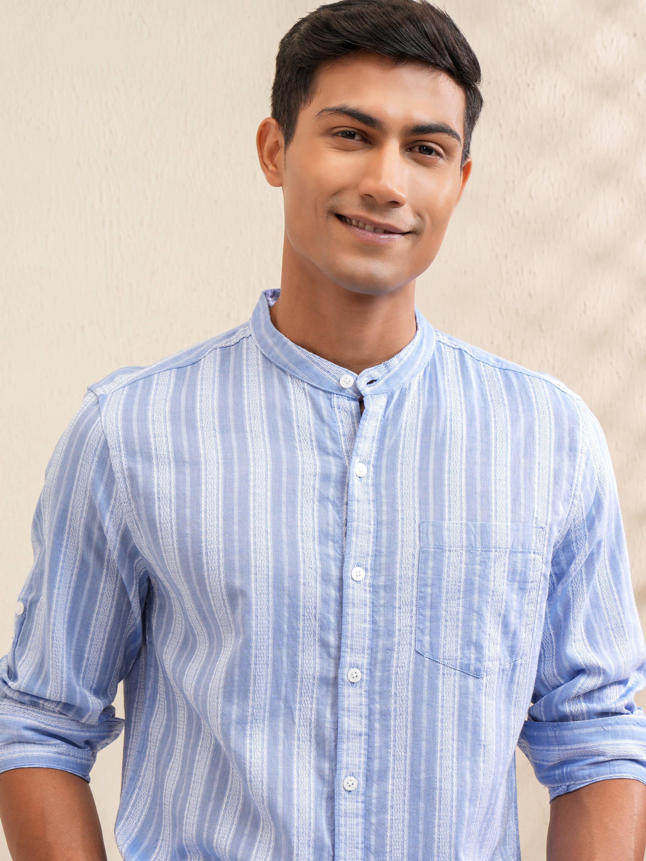Locomotive 100% Cotton Regular Fit Striped Full Sleeves Men's Casual Shirt - Blue ( Pack of 1 ) Locomotive 100% Cotton Regular Fit Striped Full Sleeves Men's Casual Shirt - Blue ( Pack of 1 )
