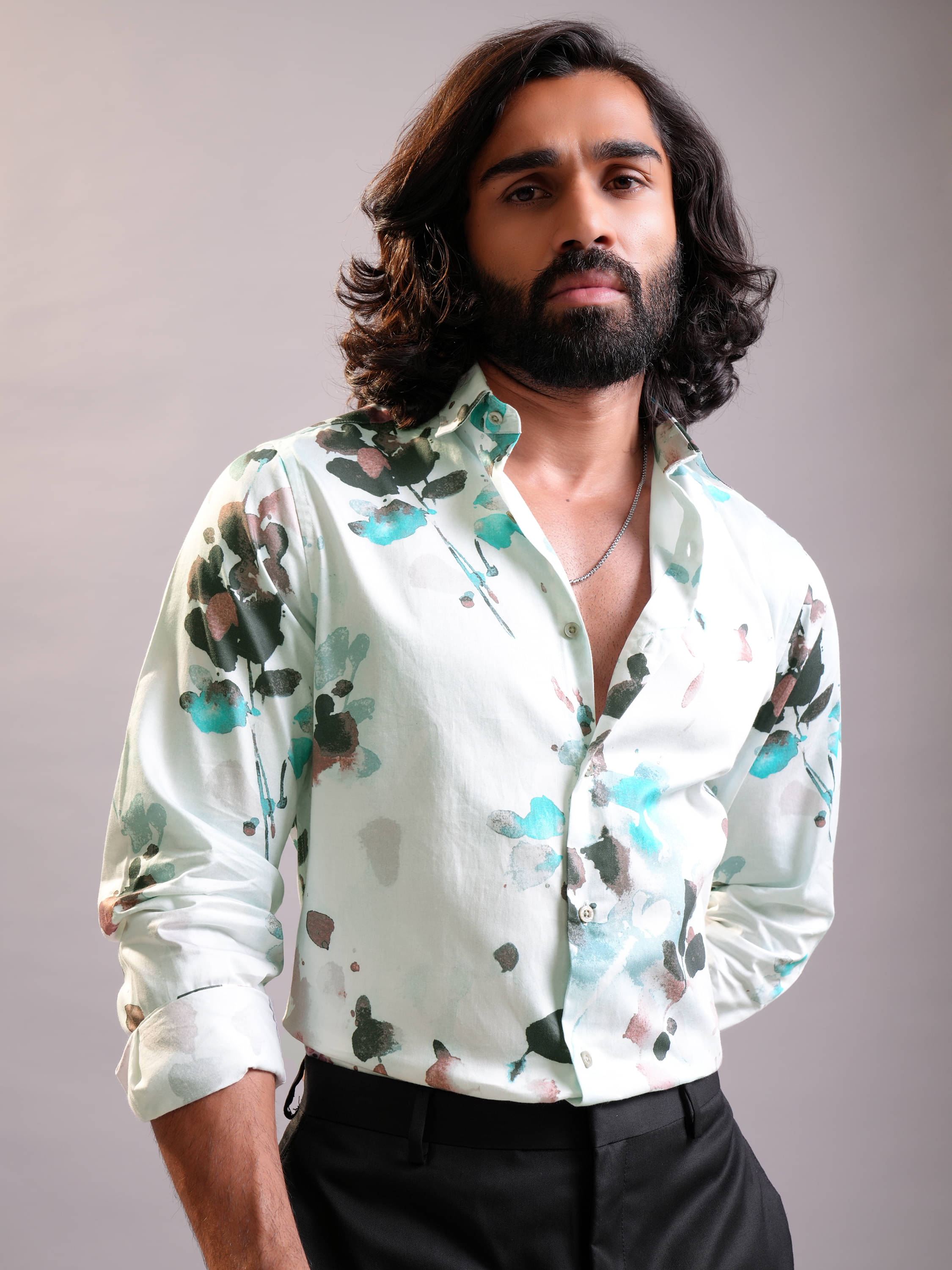     			Locomotive 100% Cotton Slim Fit Printed Full Sleeves Men's Casual Shirt - Multicolor ( Pack of 1 )
