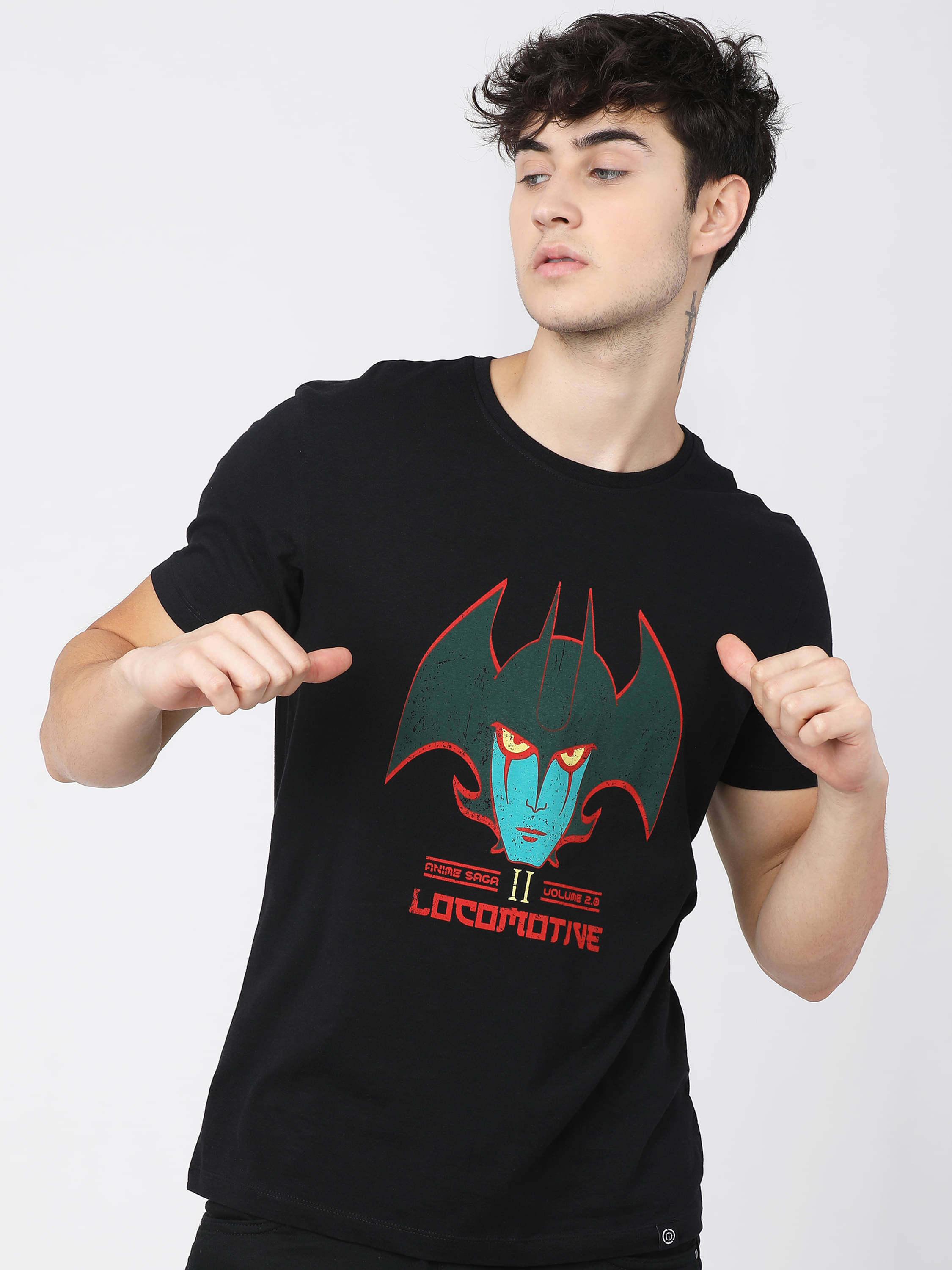 Locomotive Men 100% Cotton Slim Fit Printed T-Shirt ( Black ) Locomotive Men 100% Cotton Slim Fit Printed T-Shirt ( Black )