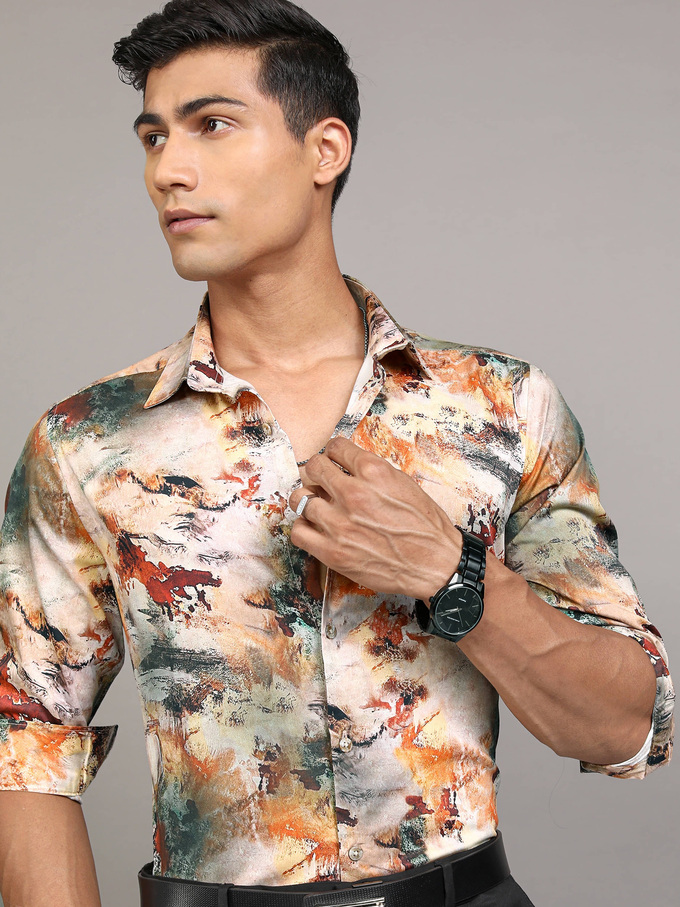 Locomotive Viscose Slim Fit Printed Full Sleeves Men's Casual Shirt - Multicolor ( Pack of 1 )     			Locomotive Viscose Slim Fit Printed Full Sleeves Men's Casual Shirt - Multicolor ( Pack of 1 )