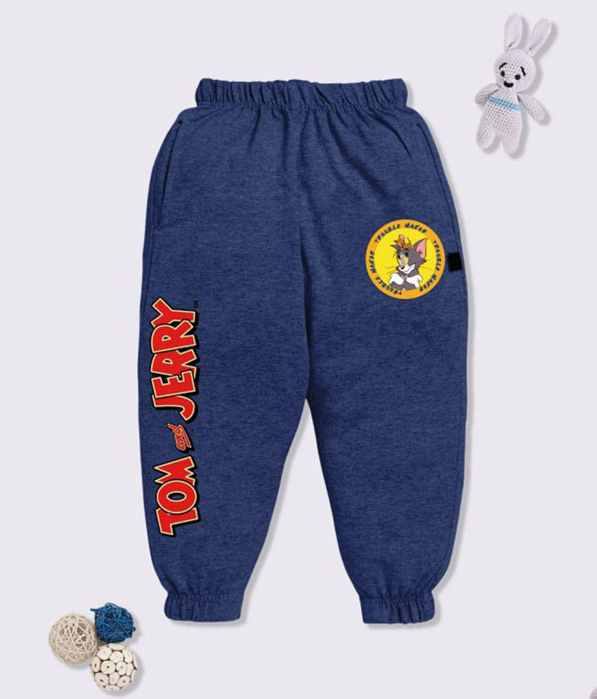     			MINUTE MIRTH Pack of 1 Boys Cotton Trackpant ( Blue )