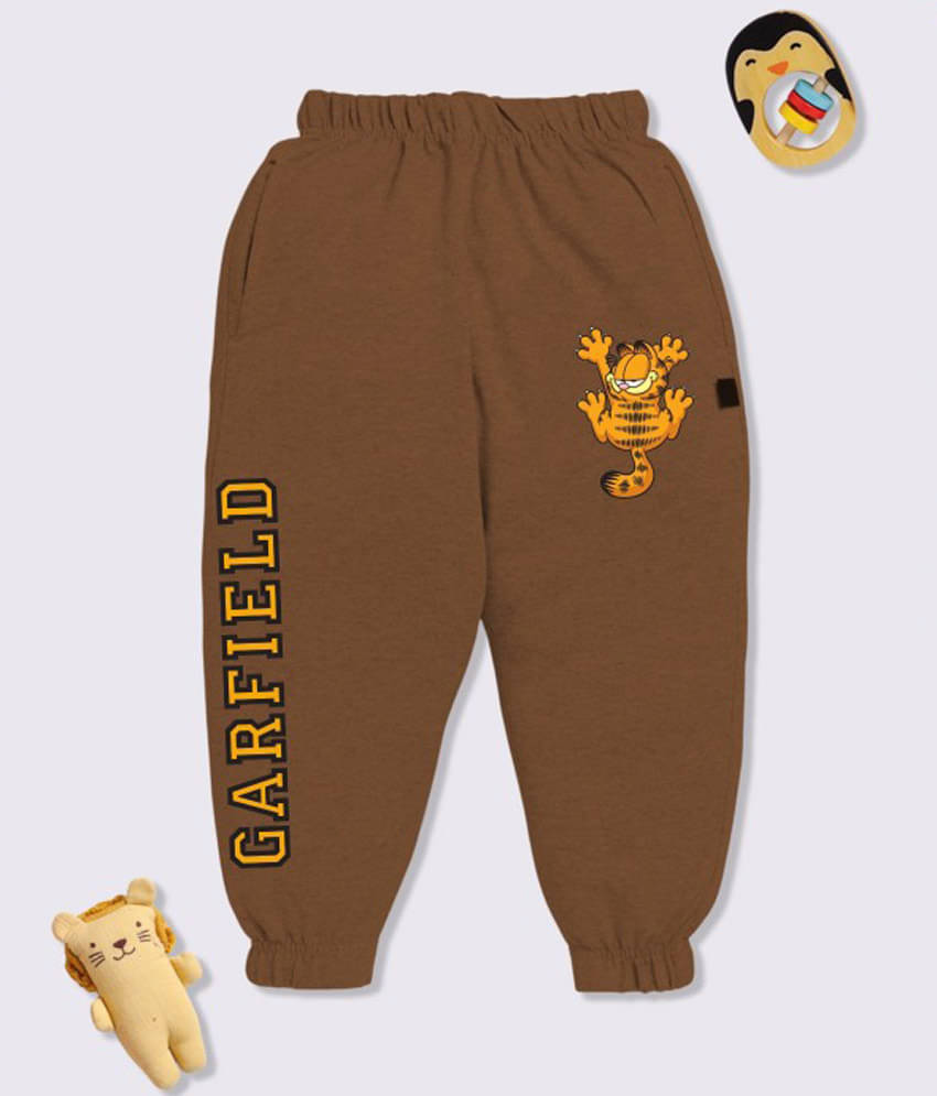     			MINUTE MIRTH Pack of 1 Boys Cotton Trackpant ( Brown )