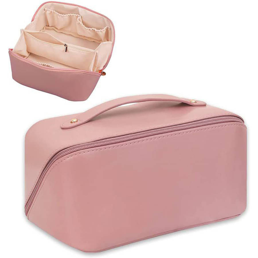     			Milujilu Pink Makeup Bag For Easy Access